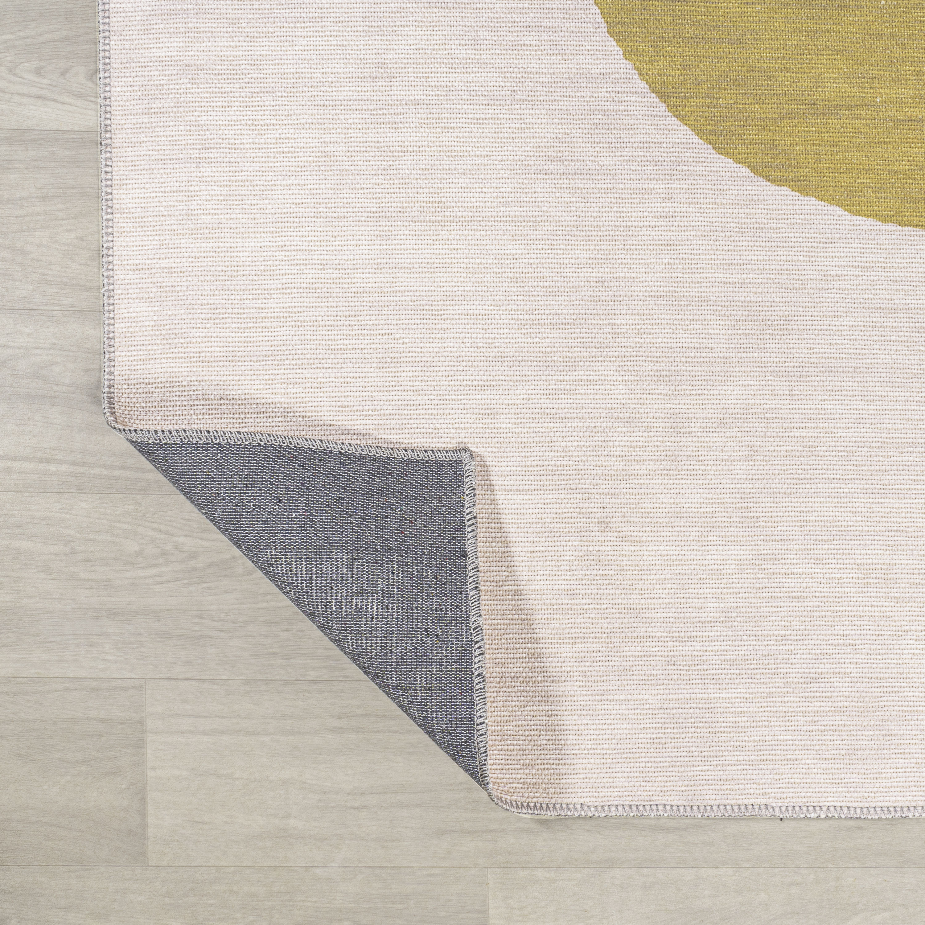 Luola 5' x 8' Ivory Geometric Synthetic Area Rug