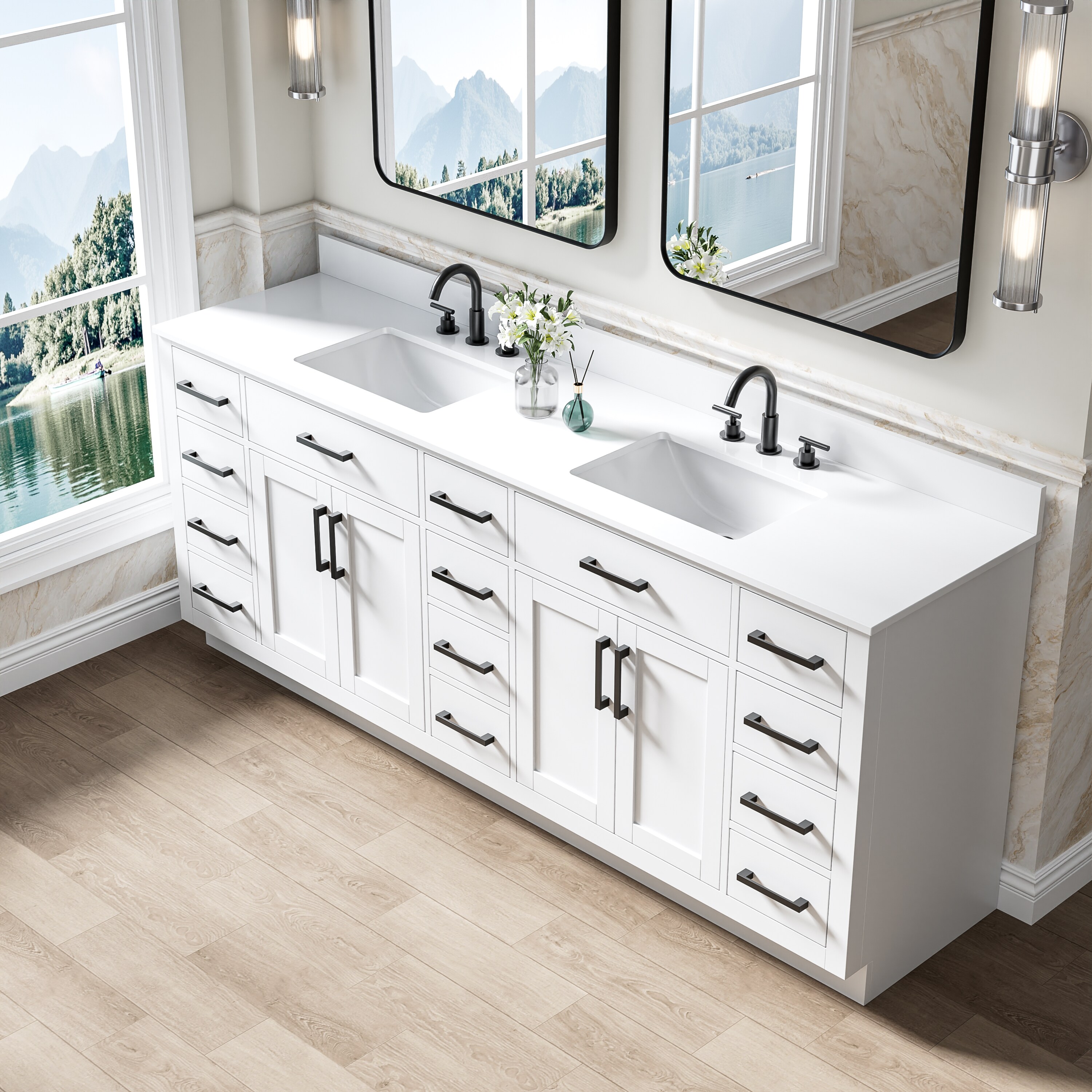 Ayelon BVMBWT84WC Bath-Vanity-Combo - View #4