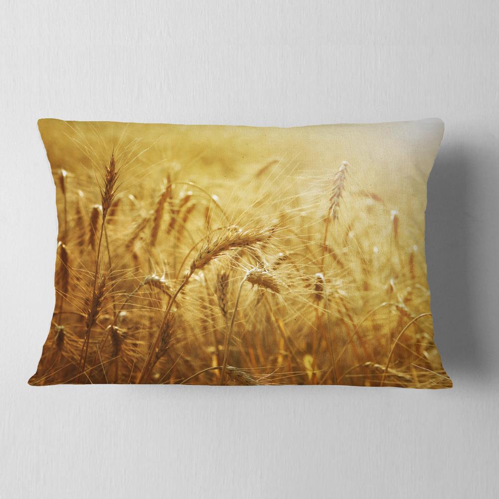 Designart CU14239-12-20 12-in x 20-in Gold Indoor Decorative Pillow