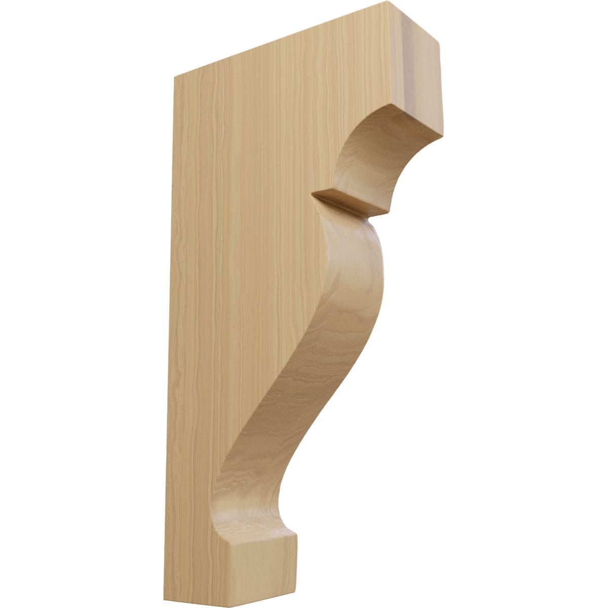 Ekena Millwork CORW02X09X05DRCH 1.75-in x 4.5-in x 9-in Unfinished Cherry Wood Paintable/Stainable Corbel