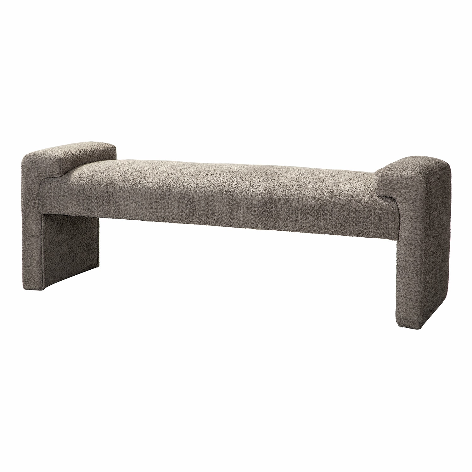 14 Karat Home BEJK0788-GRY Modern Grey Accent Bench 58.5-in x 17-in x 20-in