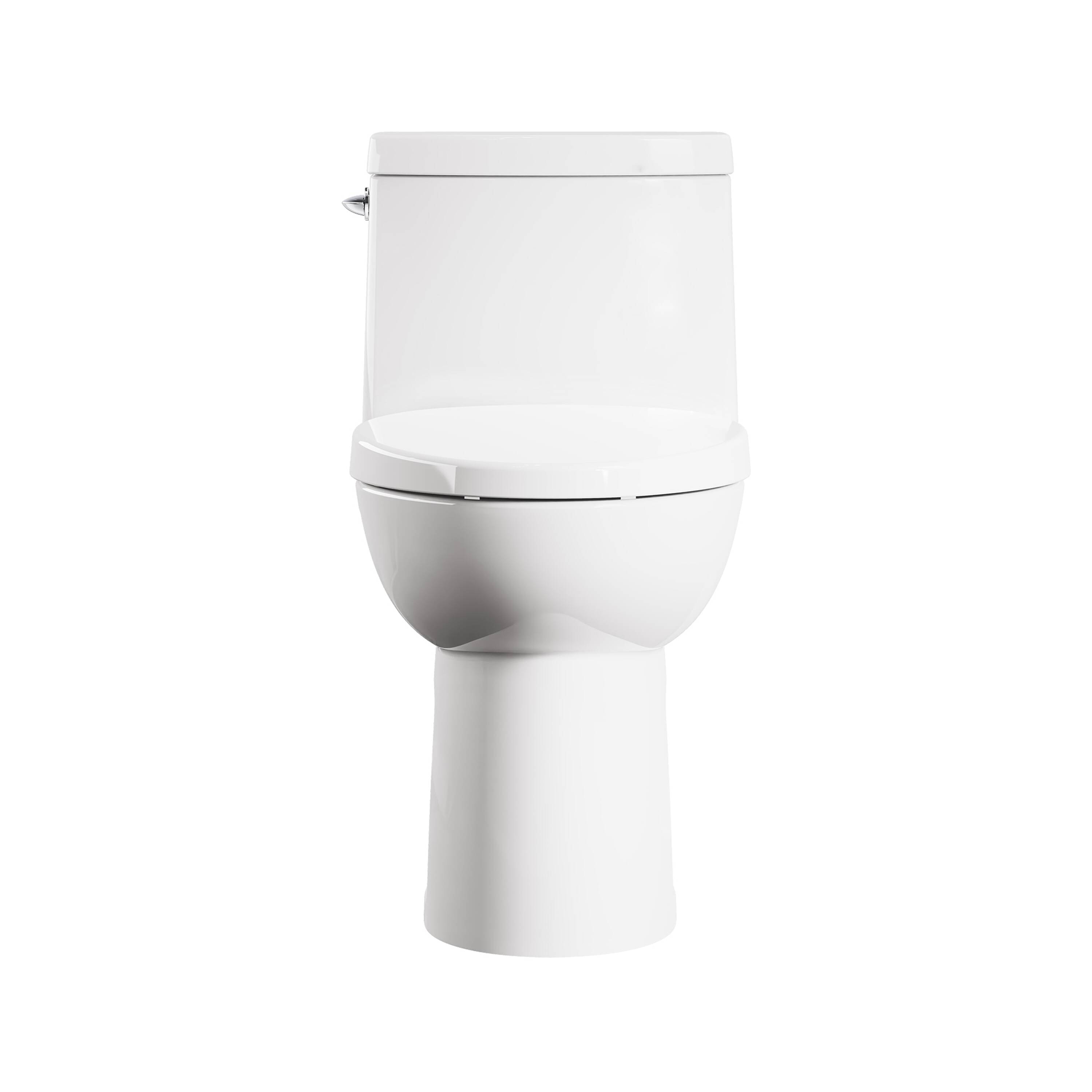 American Standard 2535228.020 Transform White Elongated Chair height Soft Close 1-piece Toilet 12-in Rough-In WaterSense 1.28 GPF