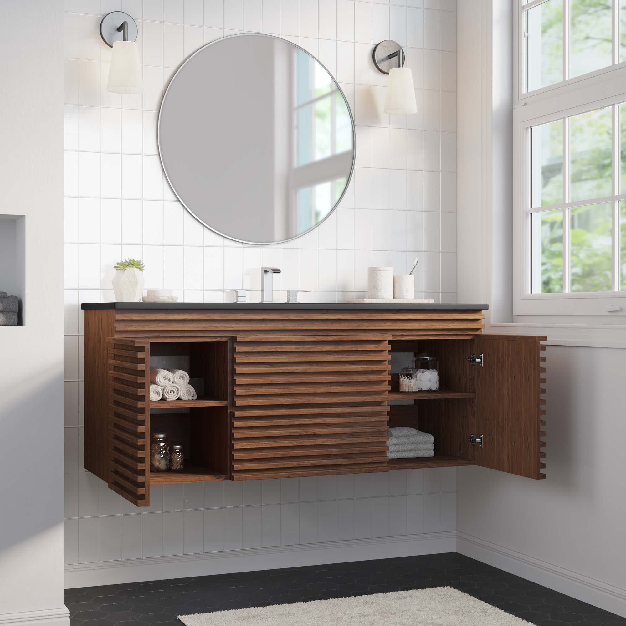 Modway EEI-5801-WAL-BLK Bath-Vanity-Combo - View #4