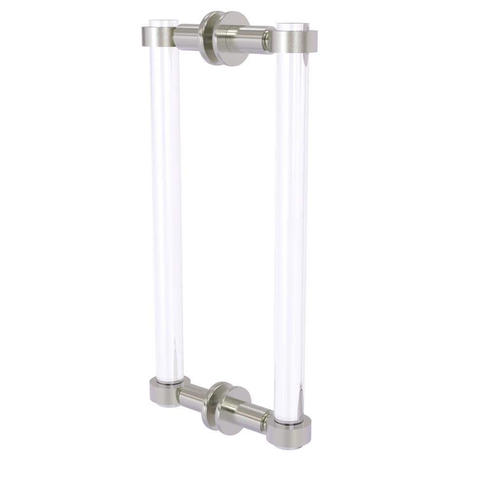 Allied Brass Clearview Collection 12-in Back to Back Shower Door Pull in  Satin Nickel