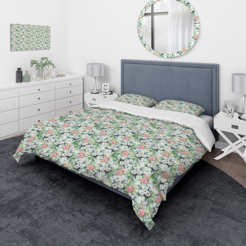 Designart BED17562-T 3 -Piece Green Twin Duvet cover Set
