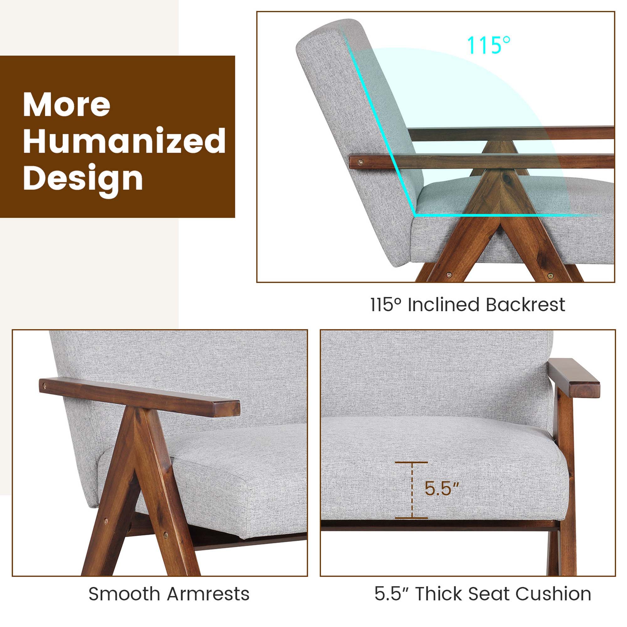 Costway HCST01088 chairs - View #6