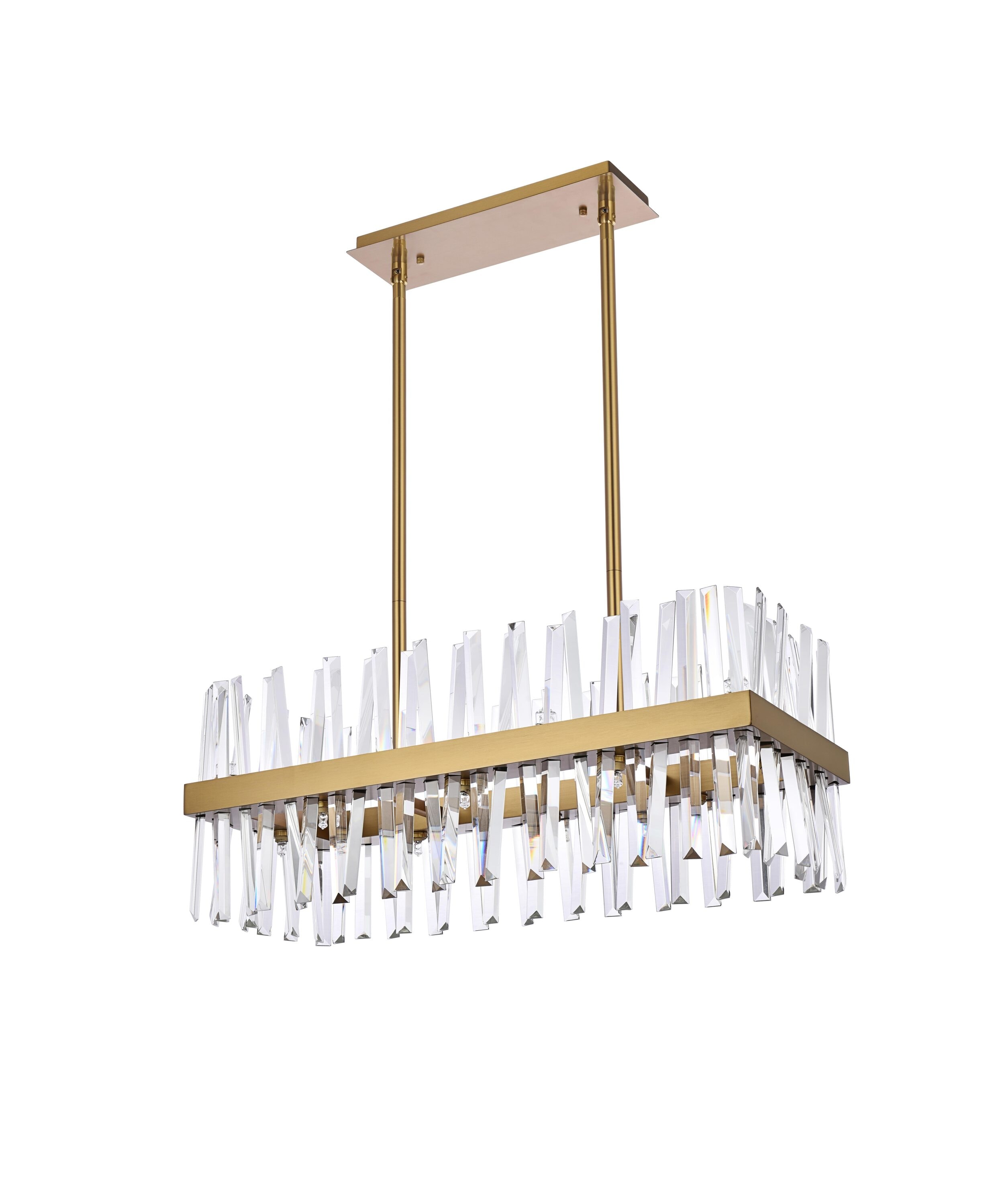 Serephina Satin Gold 16-Light Crystal Chandelier