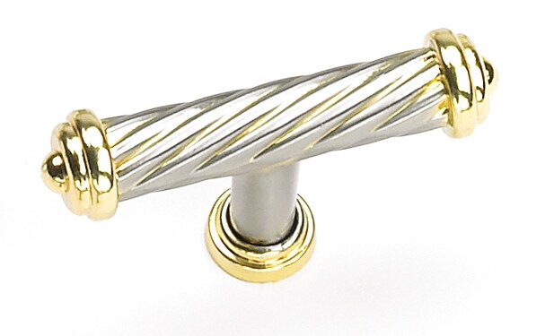 Laurey 57808 Capri 2 Tone Bar Contemporary Cabinet Knob