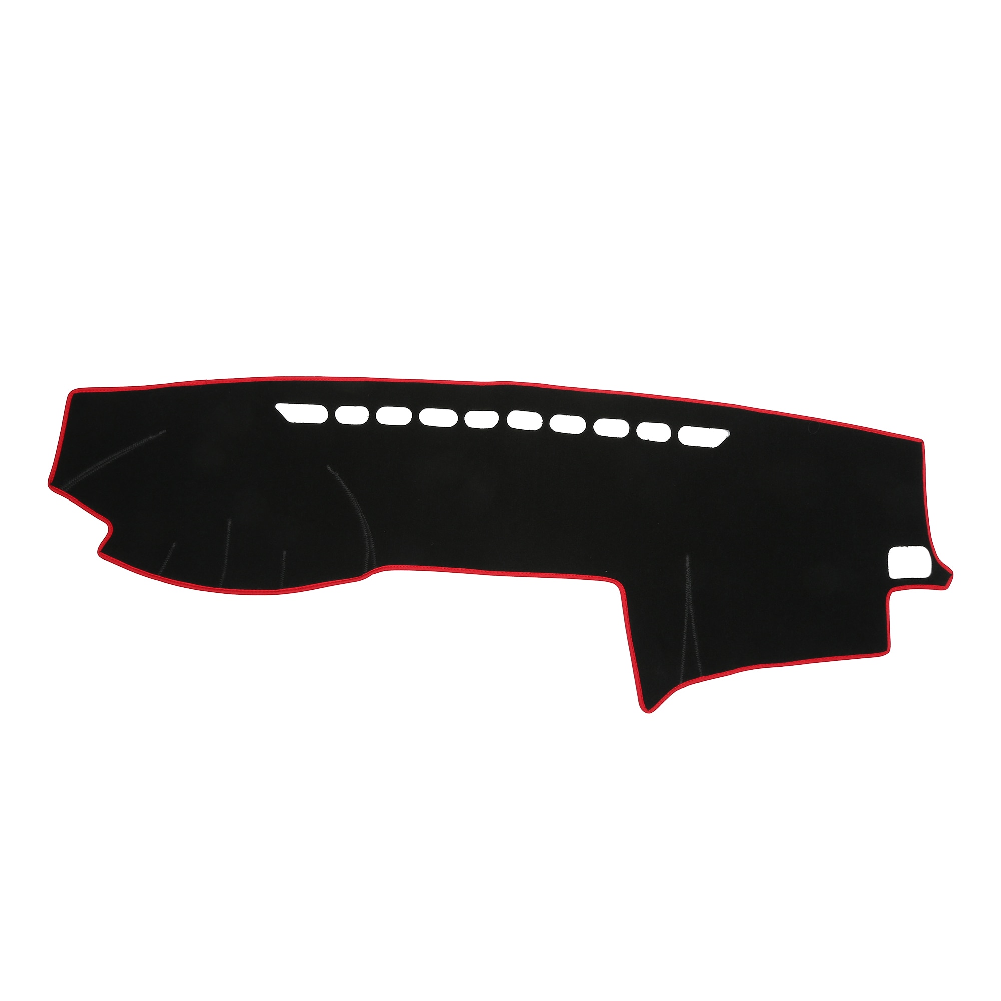 Unique Bargains Dash Cover Compatible for Toyota Prado 120 Series 2003-2008 Non-Slip Polyester Black Red Center Console Dashboard Cover Pad Carpet