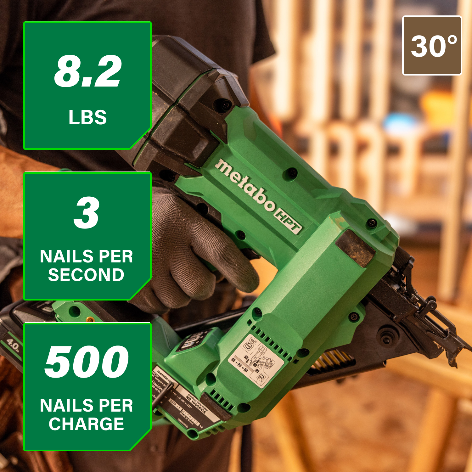 Metabo HPT NR1890DCAM Cordless-Nailer - View #3