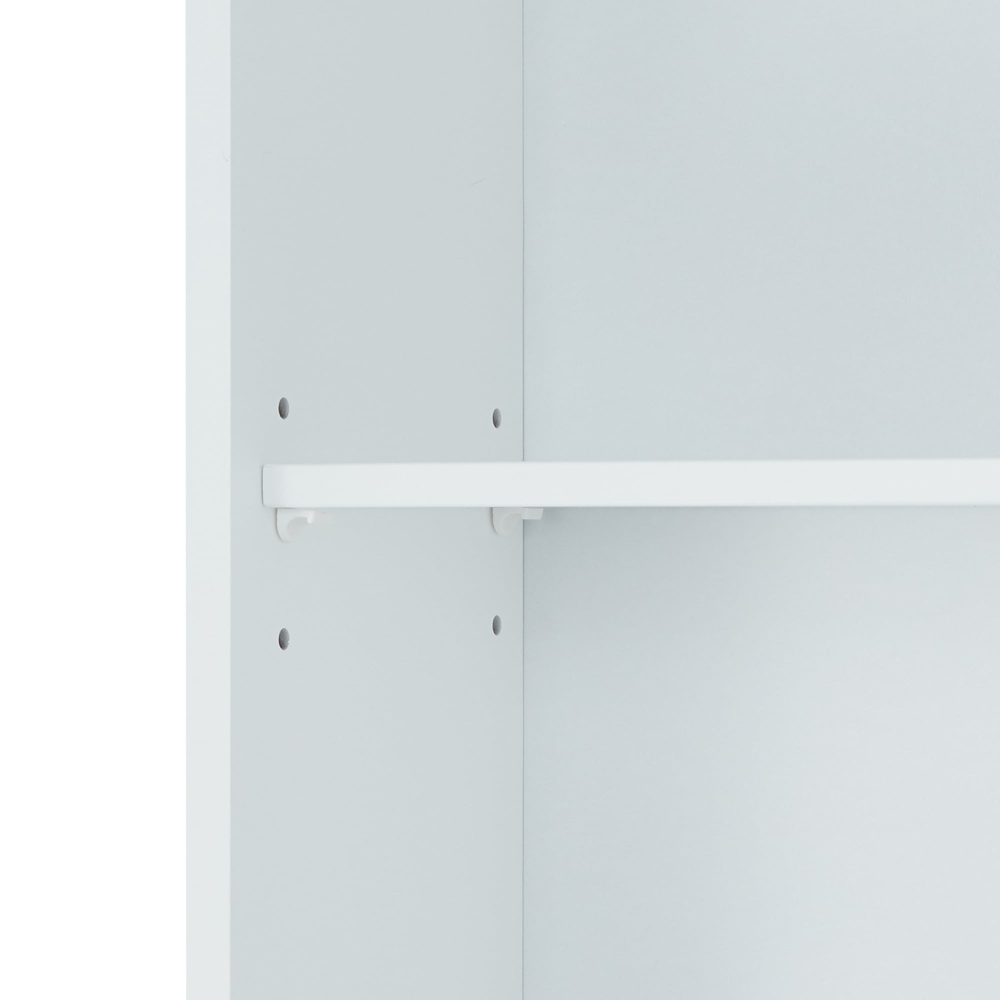 White Wooden Over-the-Toilet Cabinet with Adjustable Shelves