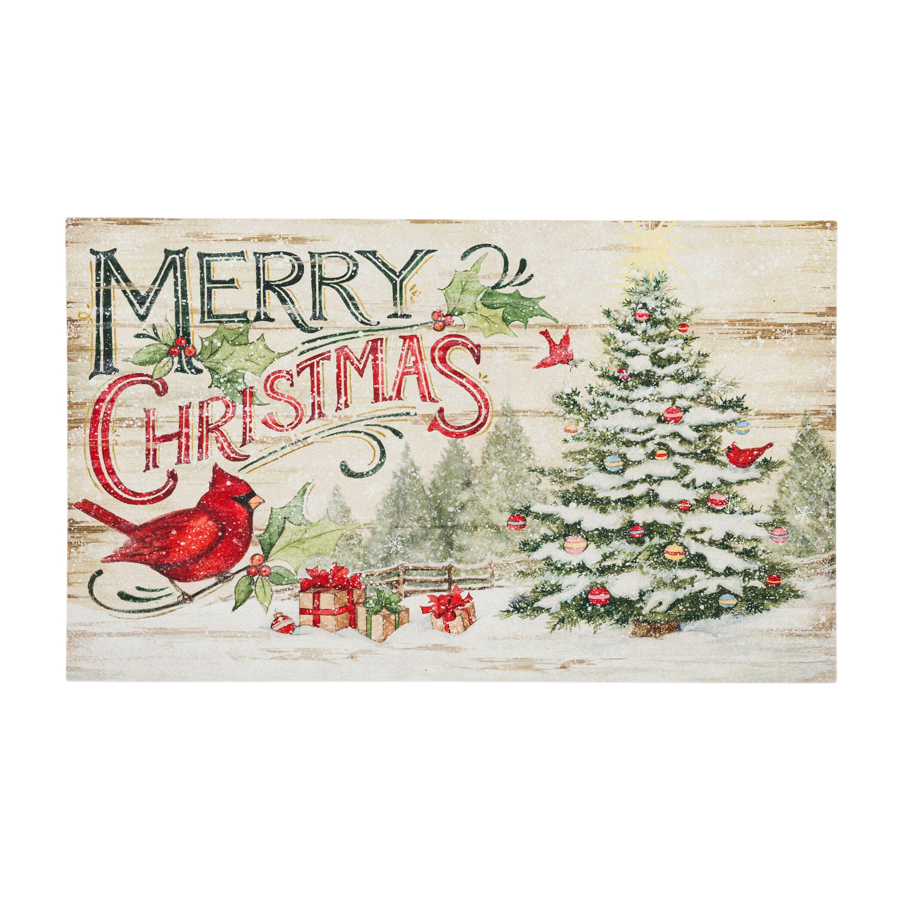 Holiday Living 2-ft x 3-ft Multiple Colors/Finishes Rectangular Outdoor  Winter Door Mat at