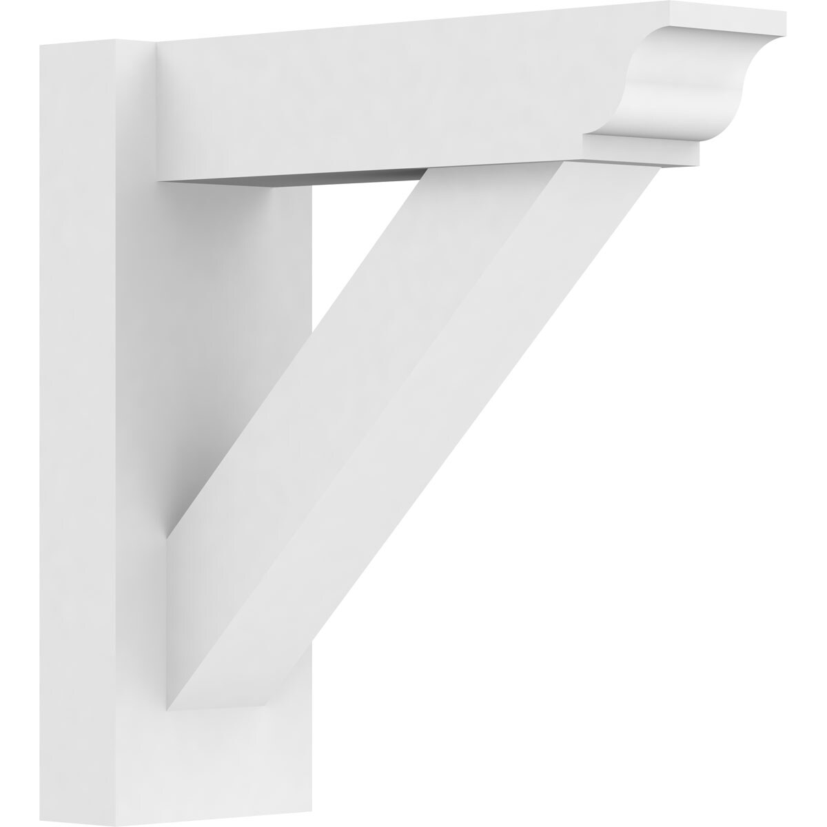 Ekena Millwork OUTP05X14X14TRA01 5-in W x 14-in D x 14-in H Traditional Architectural Grade PVC Outlooker with Traditional Ends