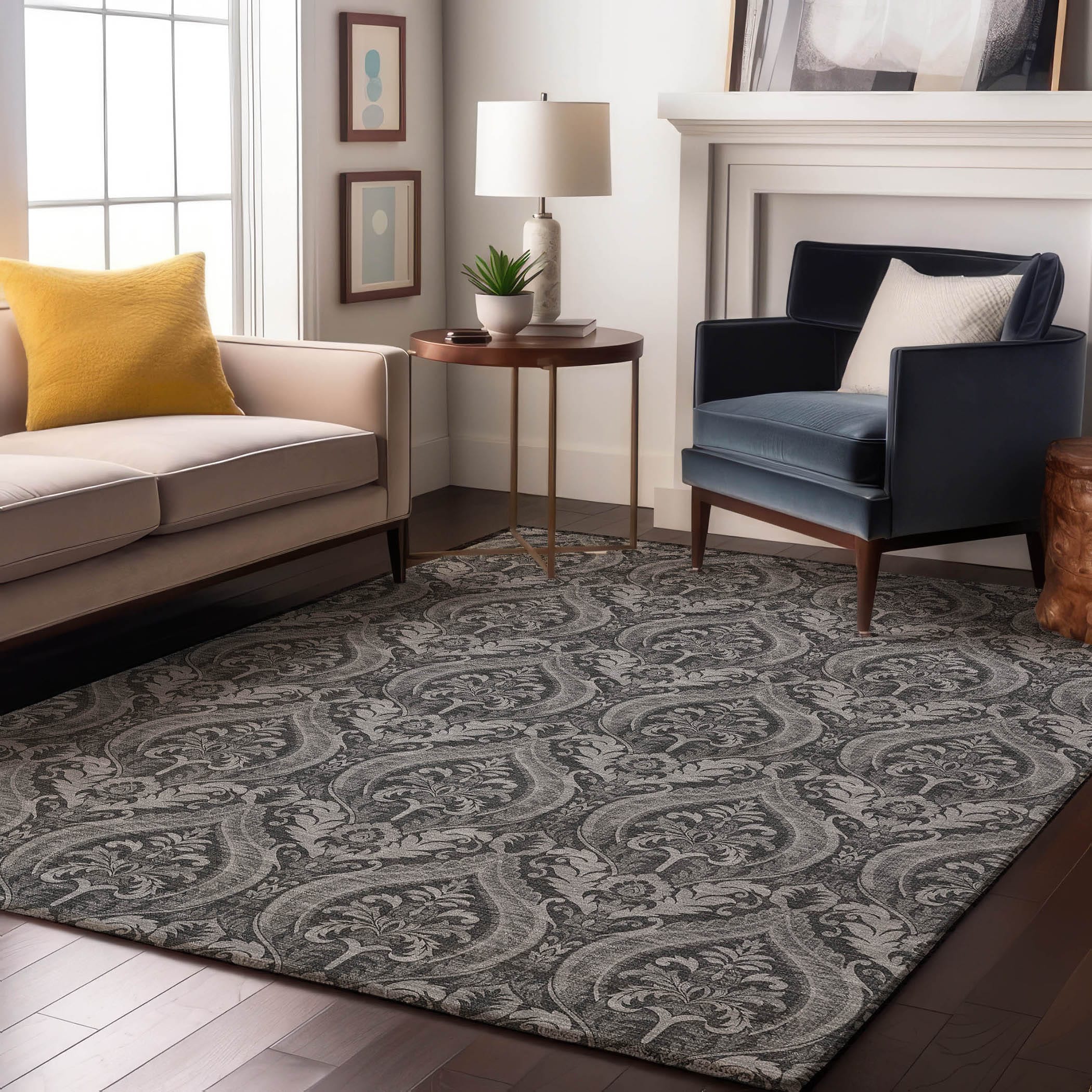 Addison Rugs AMF541PP10X14 Mayfield AMF541PP 10 x 14 (ft) Loomed Polyester Purple Rectangular Indoor Geometric Machine washable Area rug