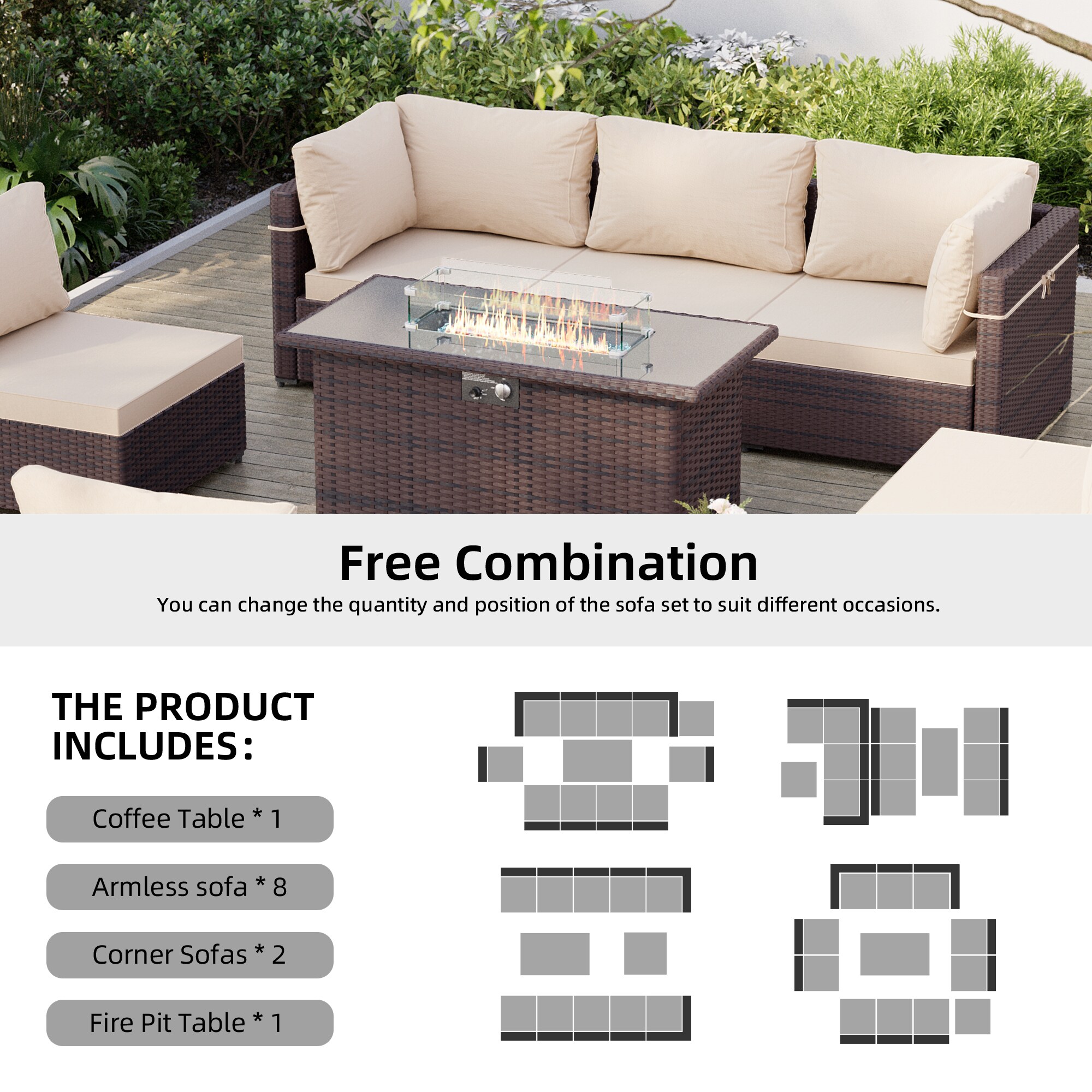 Patio Watcher TBSF-AB3C43BR-BE Patio-Conversation-Sets - View #9