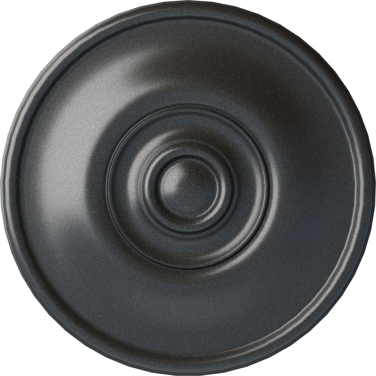 Ekena Millwork CM12JEPES Jefferson 11.75-in W x 11.75-in L Painted Pewter Polyurethane Whole Ceiling Medallion