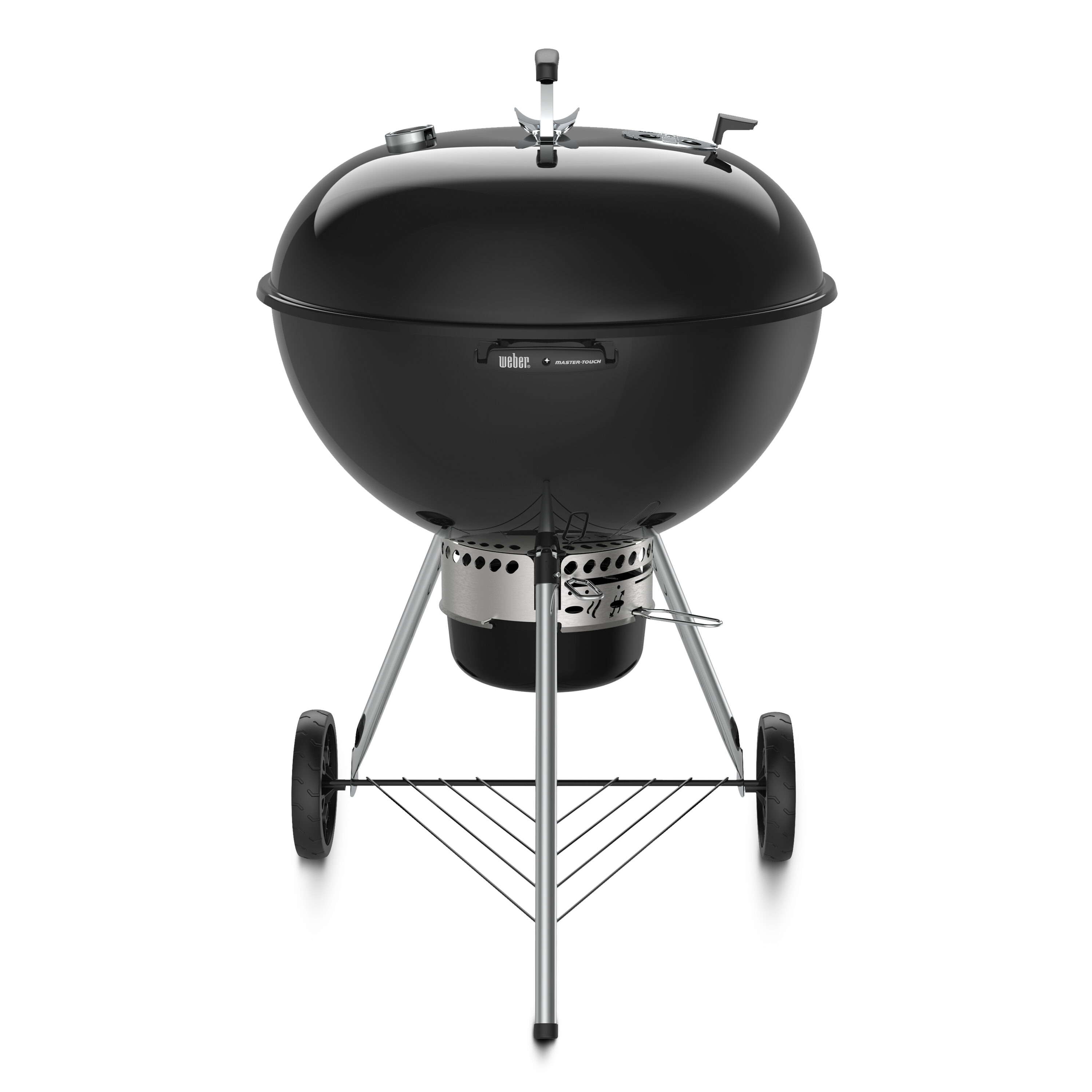 Weber Master Touch 26 in W Black Kettle Charcoal Grill in the