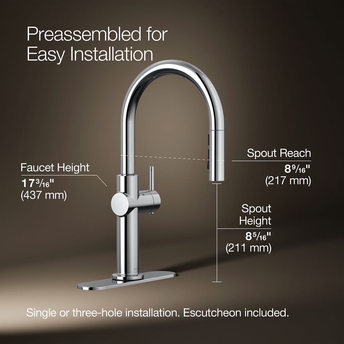KOHLER K-22974-CP Kitchen-Faucets - View #3