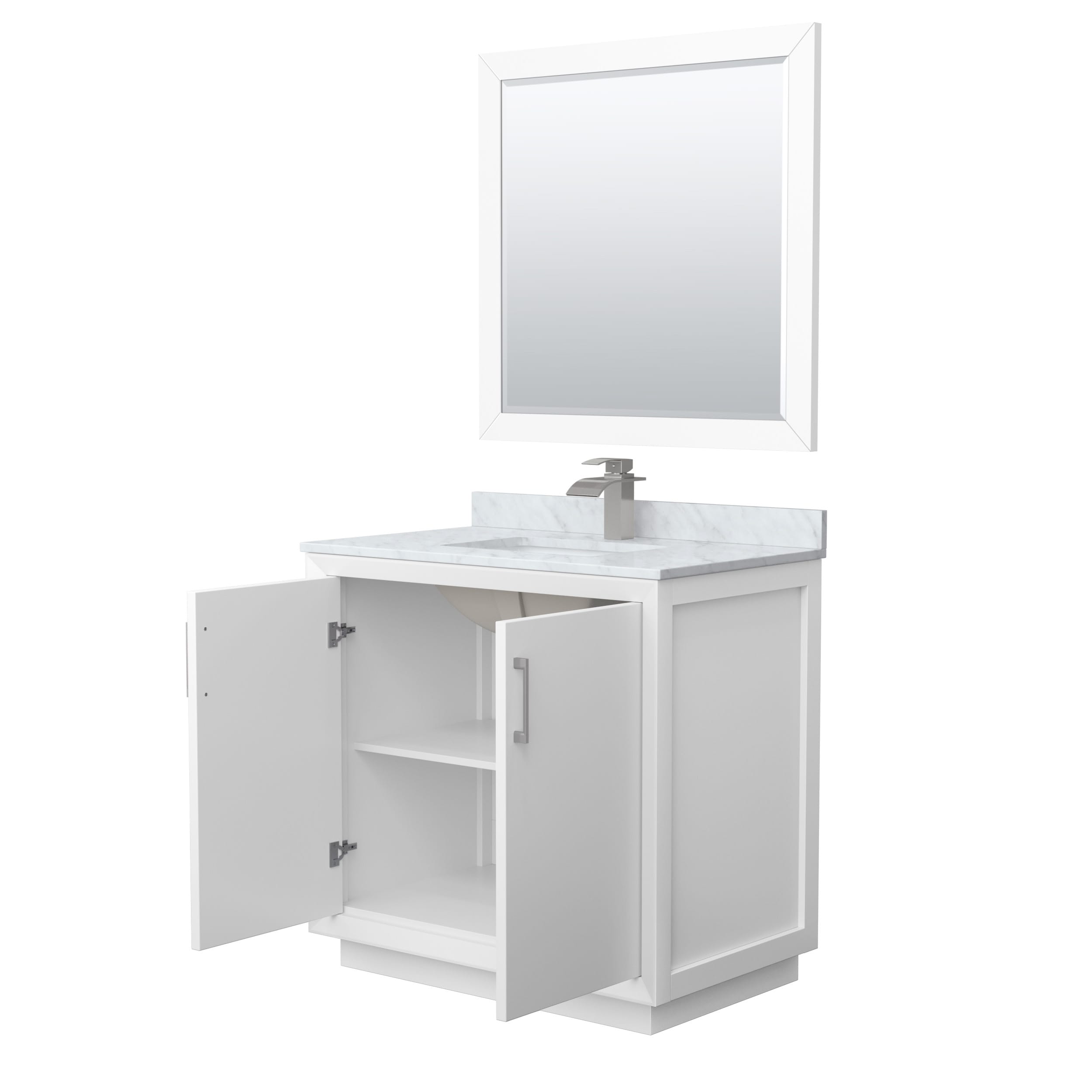 Wyndham Collection WCF414136SWHCMUNSM34 Bath-Vanity-Combo - View #2