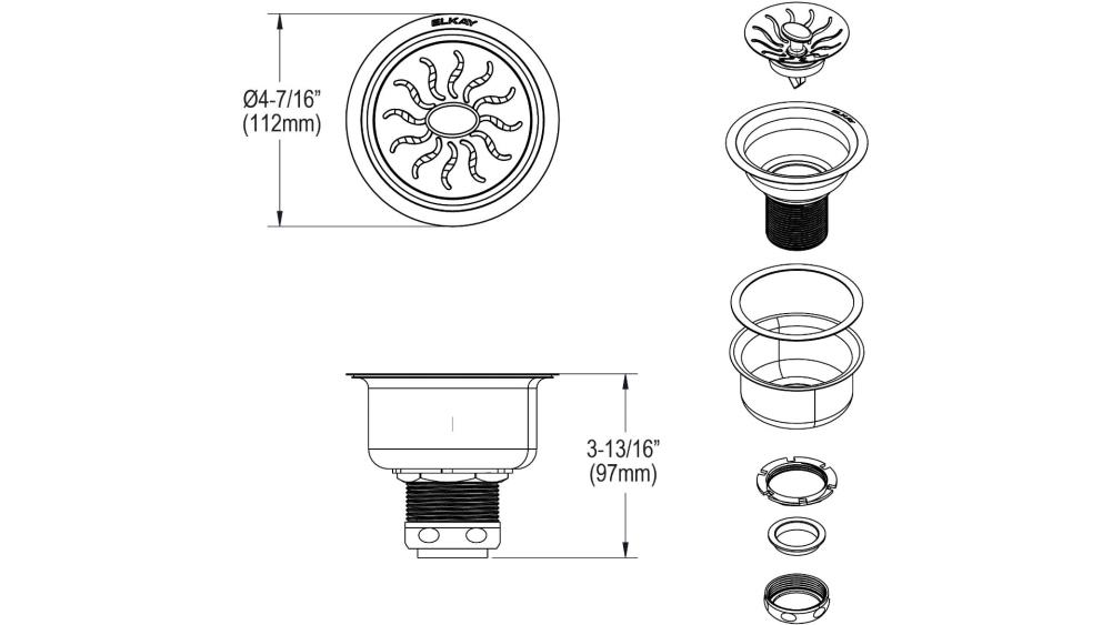 Elkay Stainless Steel Universal Drain Fitting at Lowes.com