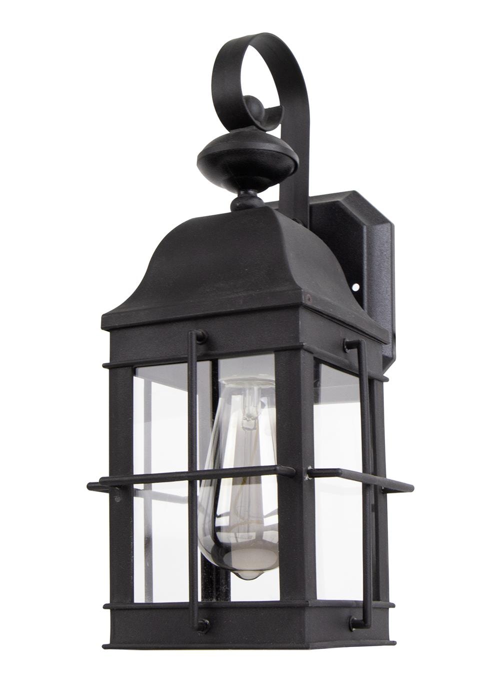 Solus SPC241VC-BK Artisan Clear Acrylic Lens 6.125-in H Black Hardwired Outdoor Wall Light