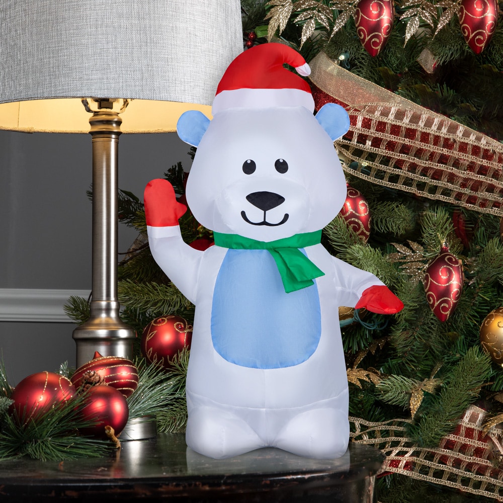 Holiday Living 1.94-ft Bear Christmas Inflatable in the Christmas ...