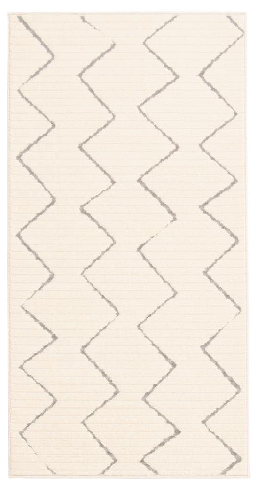 ECARPETGALLERY 351301 Raya 3 x 5 (ft) Polypropylene Ivory Rectangular Indoor/Outdoor Abstract Area rug