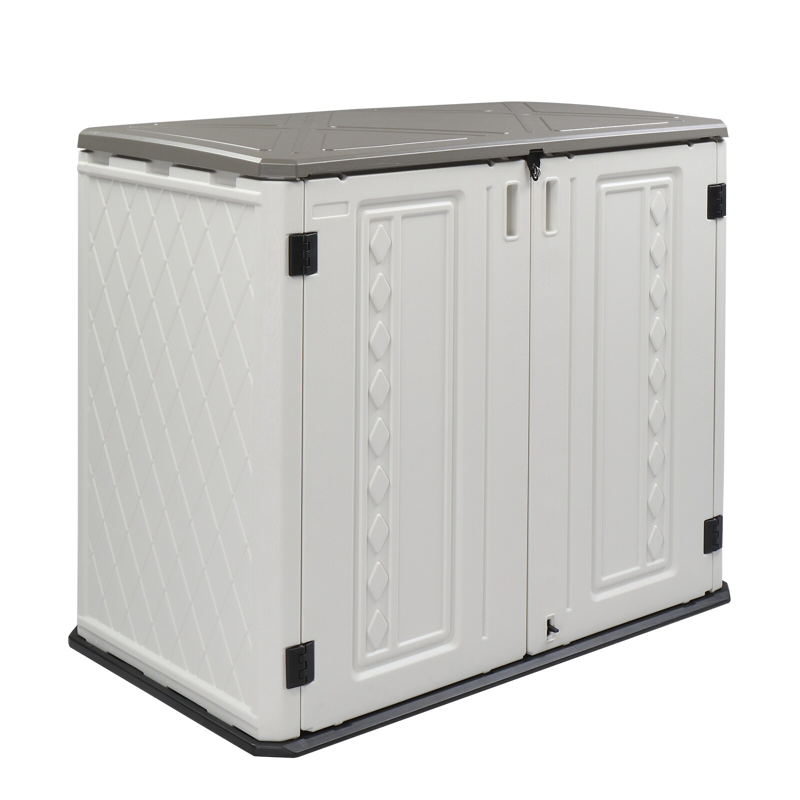 Winado Deck Box 28.7-in L x 49.2-in 250-Gallons White Plastic Deck Box ...