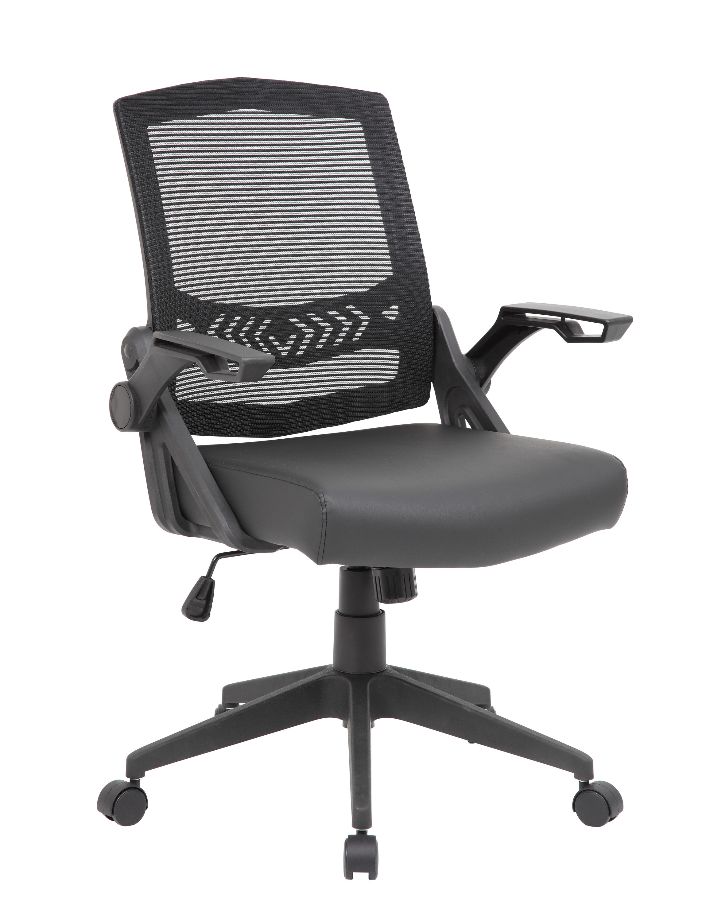 Boss Office Products Black Contemporary Ergonomic Adjustable Height ...