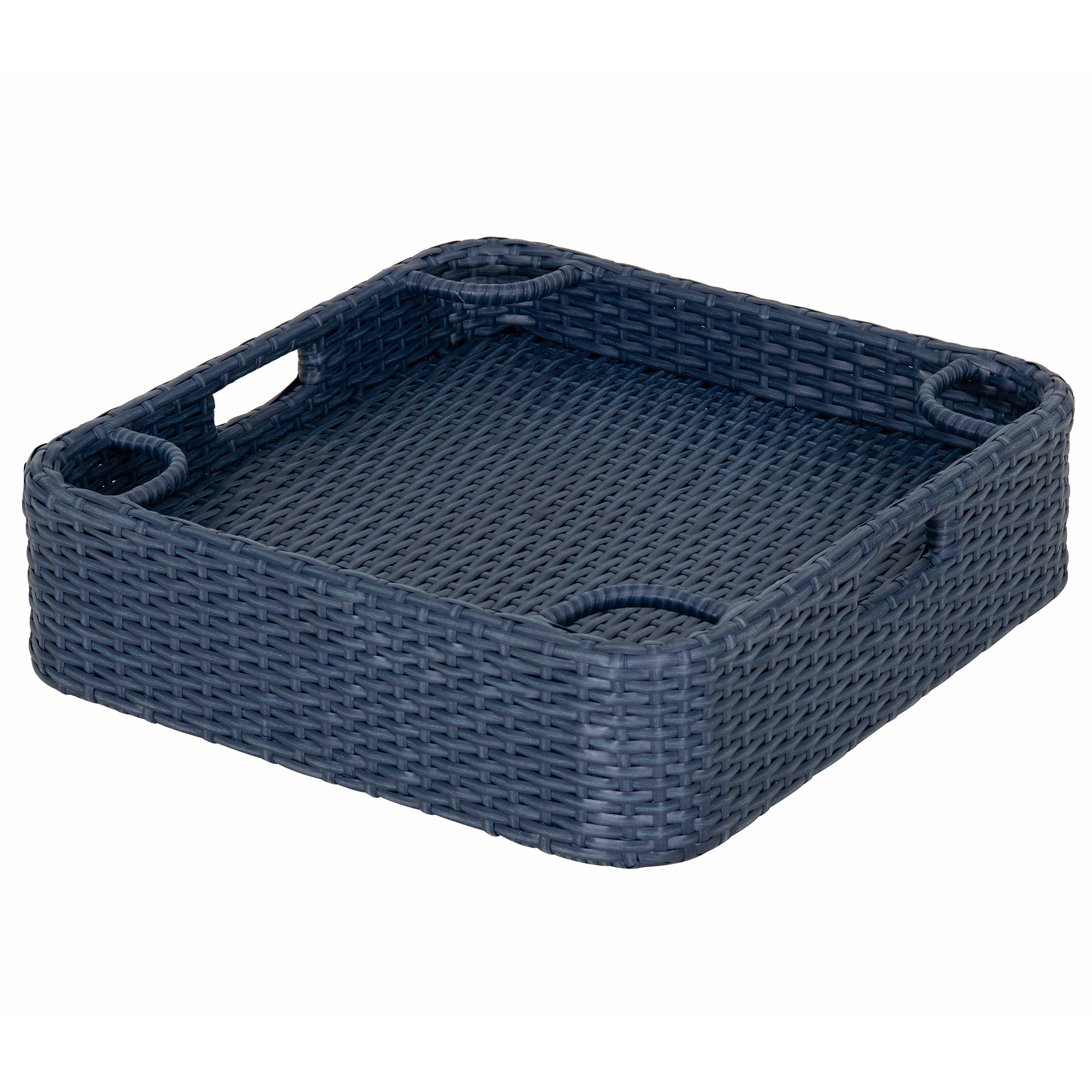 Sunjoy F403000911 24.02-in x 24.02-in Navy Pool refreshment tray