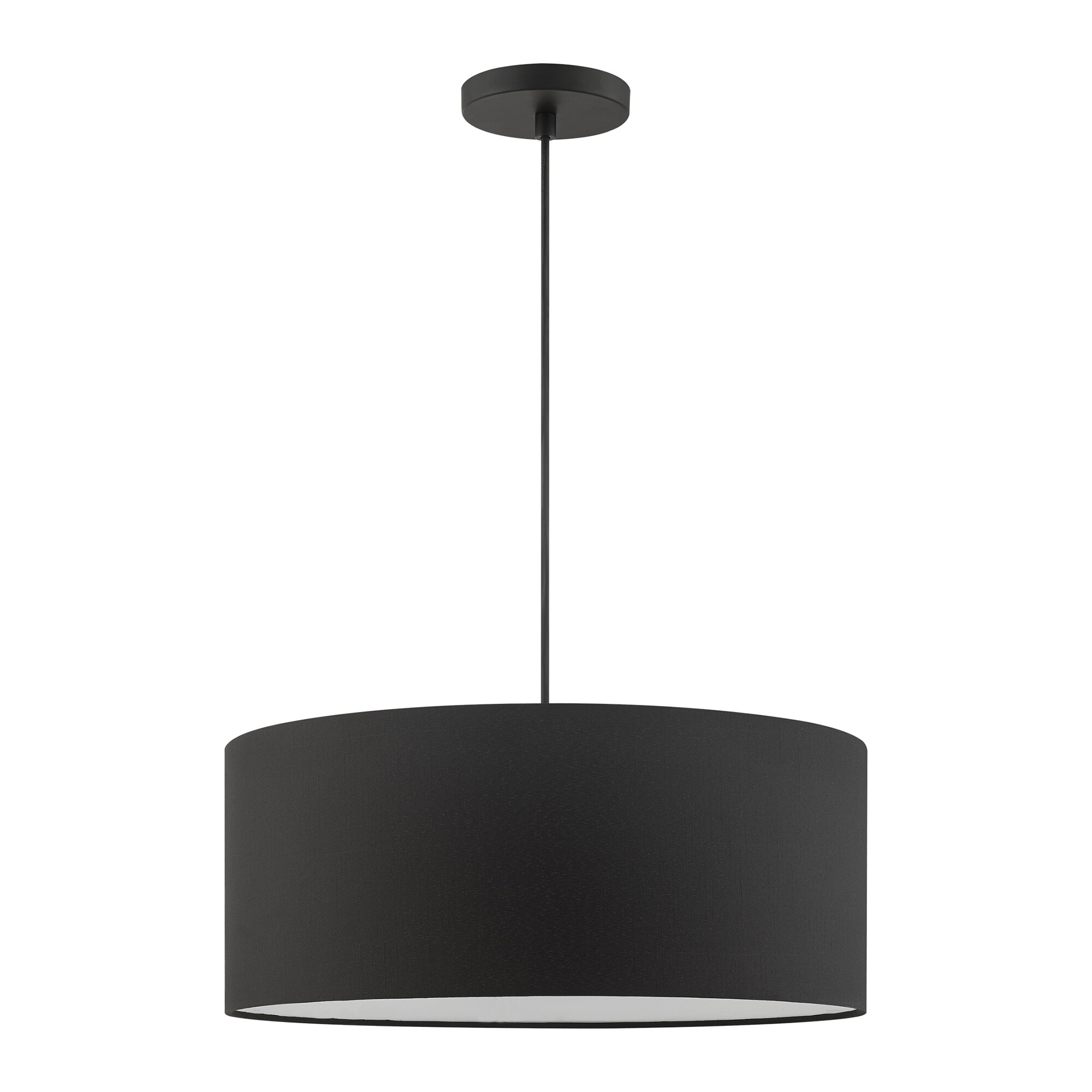 Bainbridge Matte Black Nickel 3-Light LED Drum Pendant