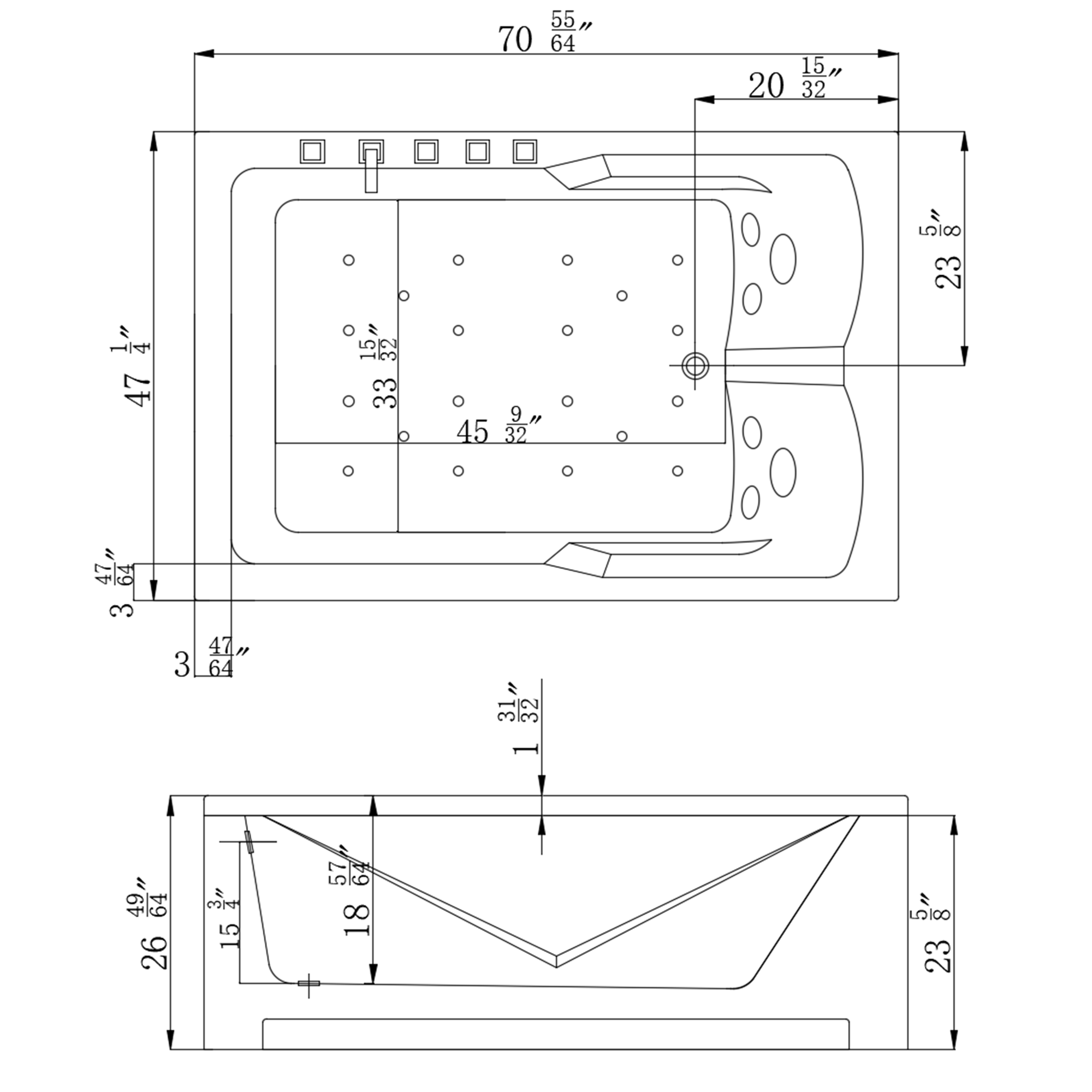 Empava EV-71JT667B bathtubs - View #2