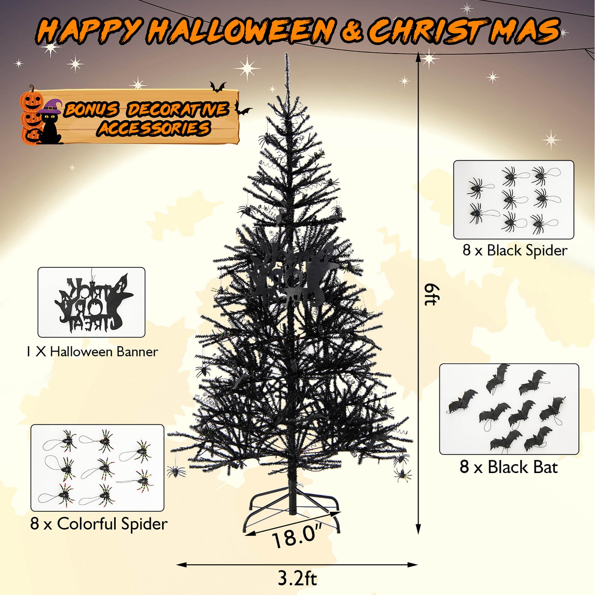 Costway CM24081US Artificial-Christmas-Trees - View #9
