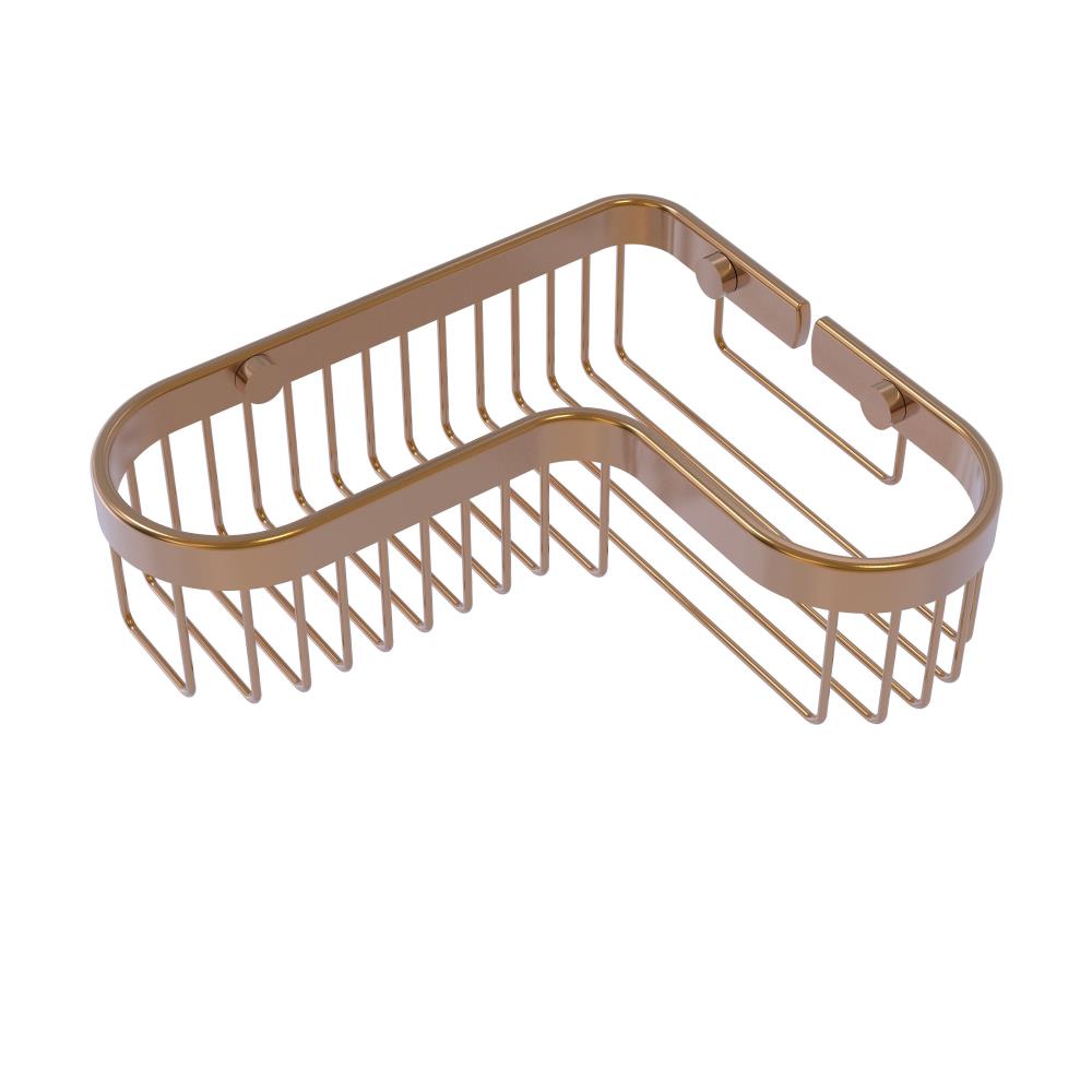 12-inch Brass Brushed Finish Bathroom Shower Caddy Basket Bronze Tone - Bed  Bath & Beyond - 18448369