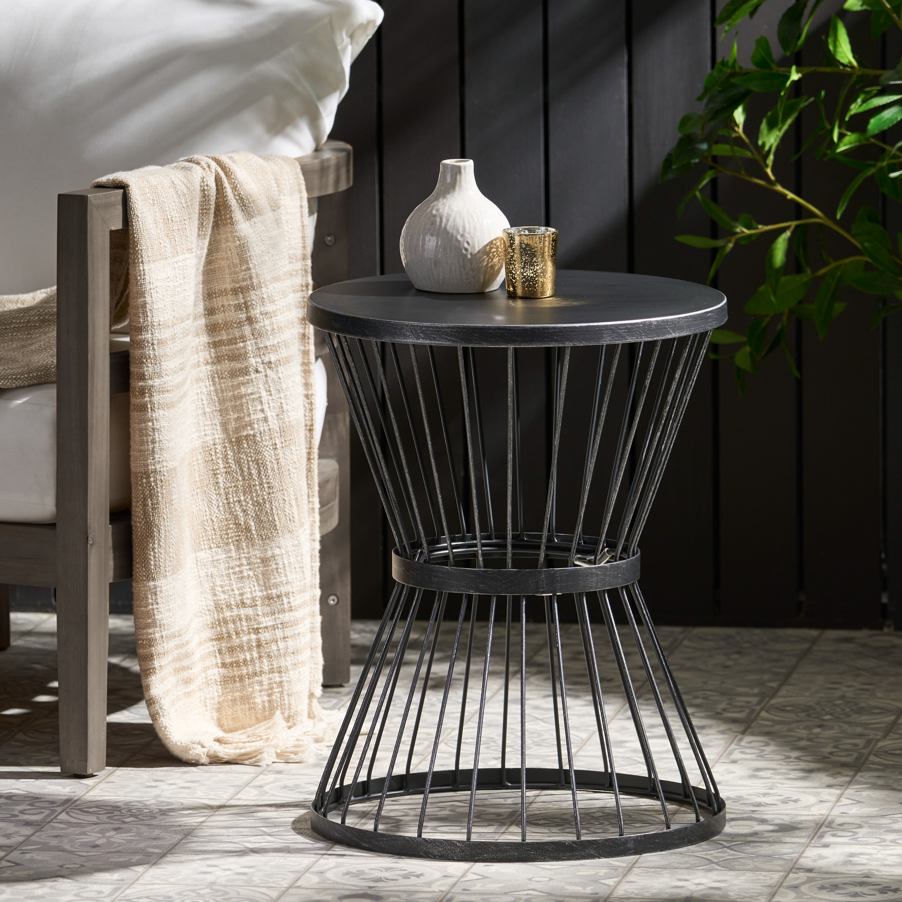 AHIOU HOME ZAAHG-62073.00BLKGS Garden-Stools - View #3