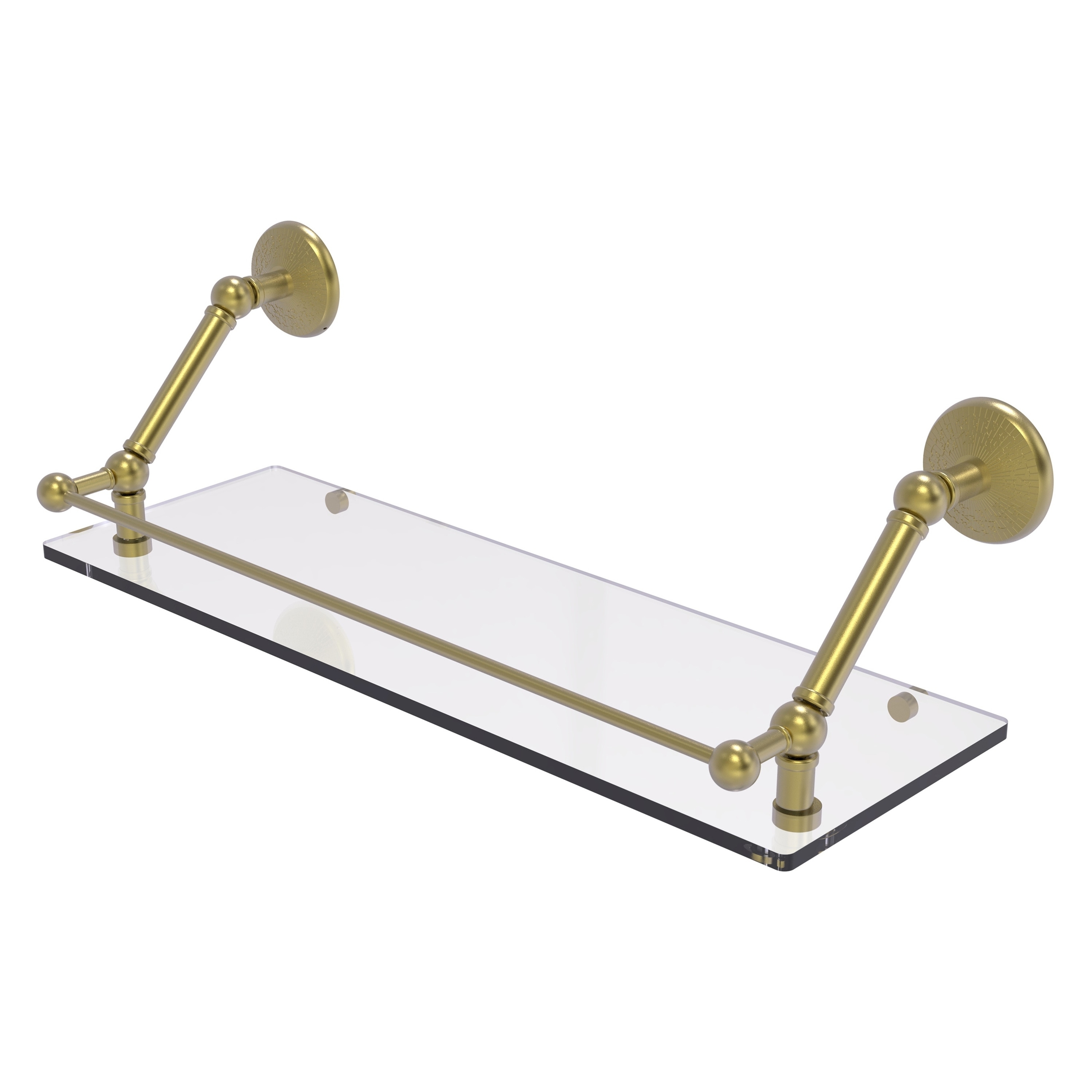 Allied Brass PMC-1-24-GAL-SBR Prestige Monte Carlo Satin Brass Wall mount Bathroom Shelf ( 24-in x 8-in x 8-in )