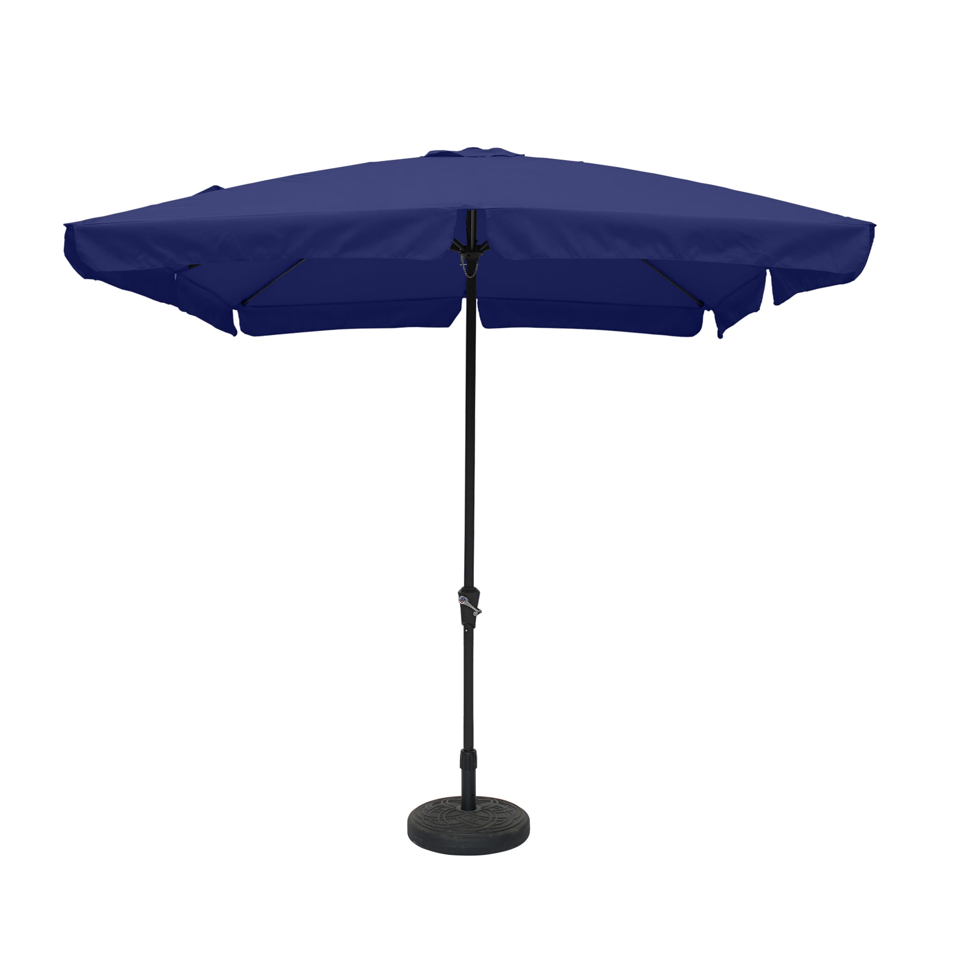 Dimakai DK-01QD8981 10-ft Steel Navy No-tilt Market Patio Umbrella with Base