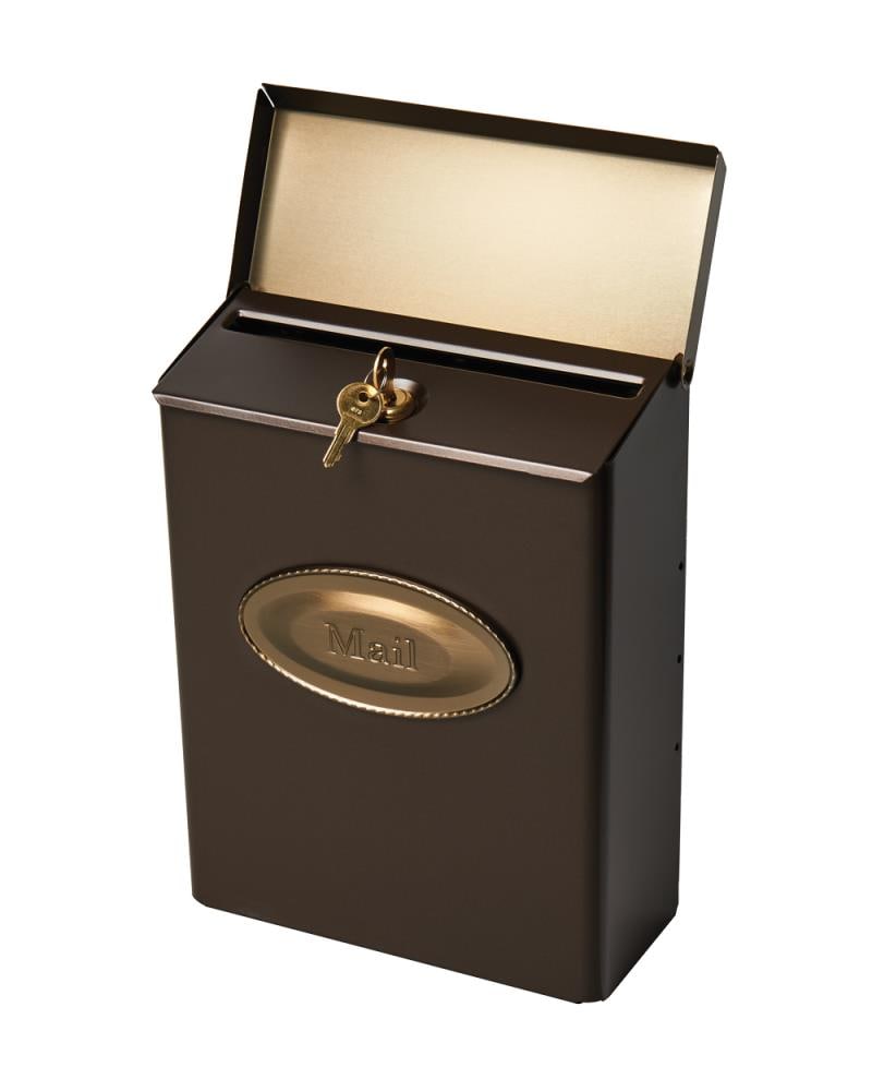 Medium Venetian Bronze Lockable Steel Wall Mount Mailbox