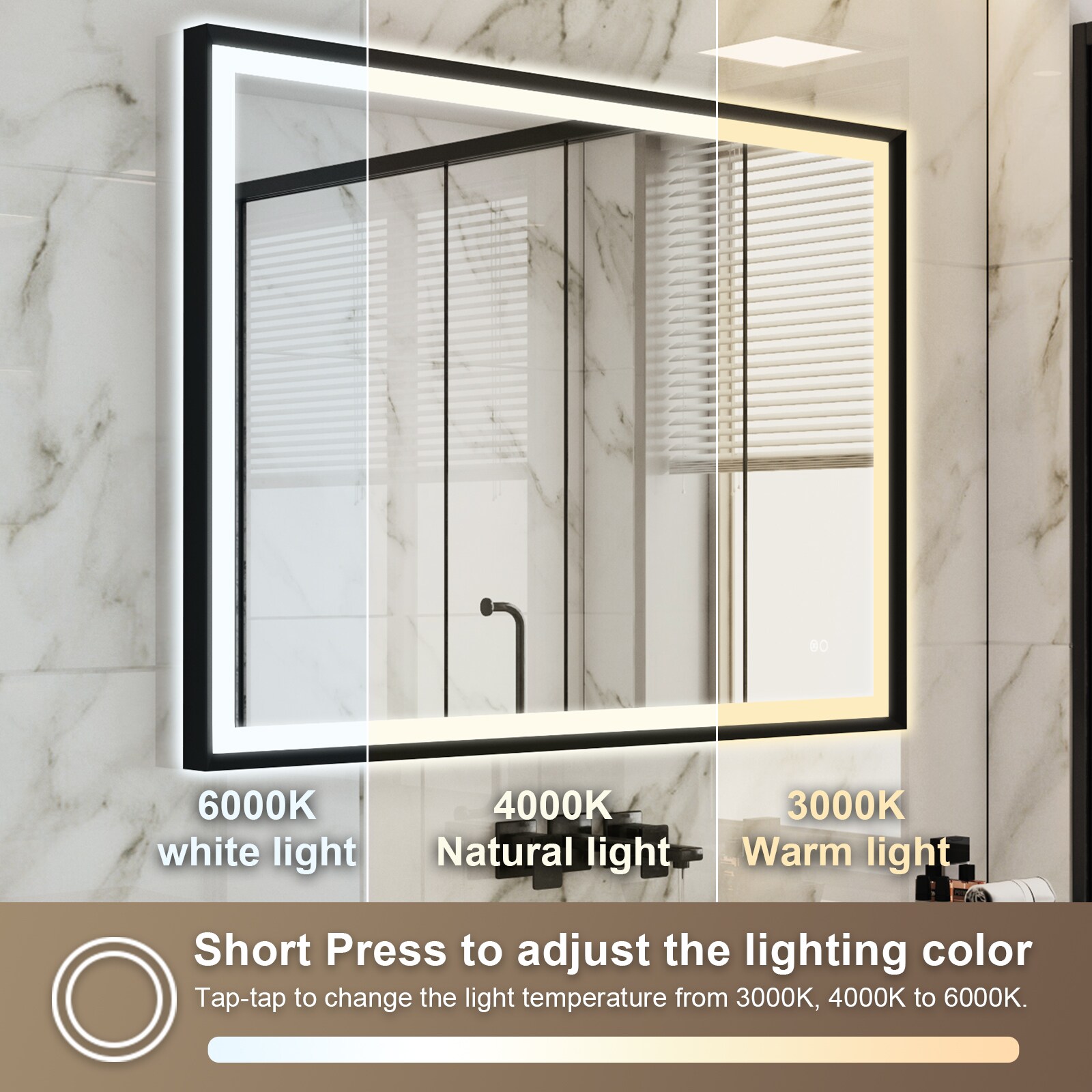 WELLFOR KAFMD4F2-4836 Framed-Bath-Mirrors - View #6