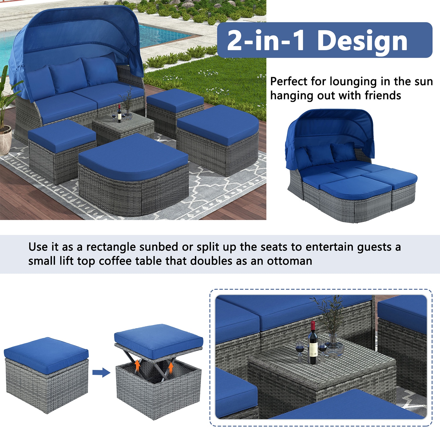 GZMR GZ-N71109AAV Patio-Conversation-Sets - View #8