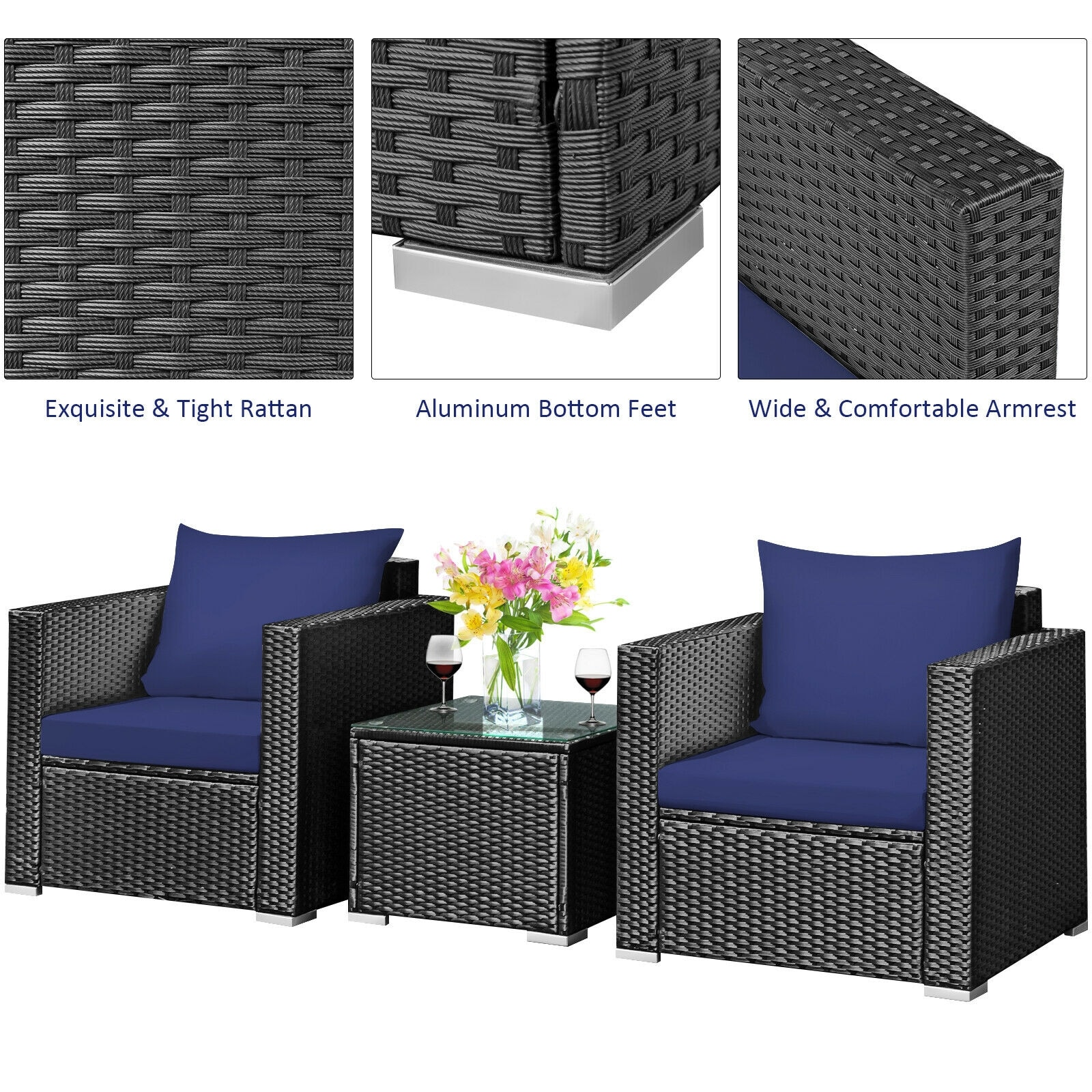 Forclover HYFE-66530GR Patio-Conversation-Sets - View #4