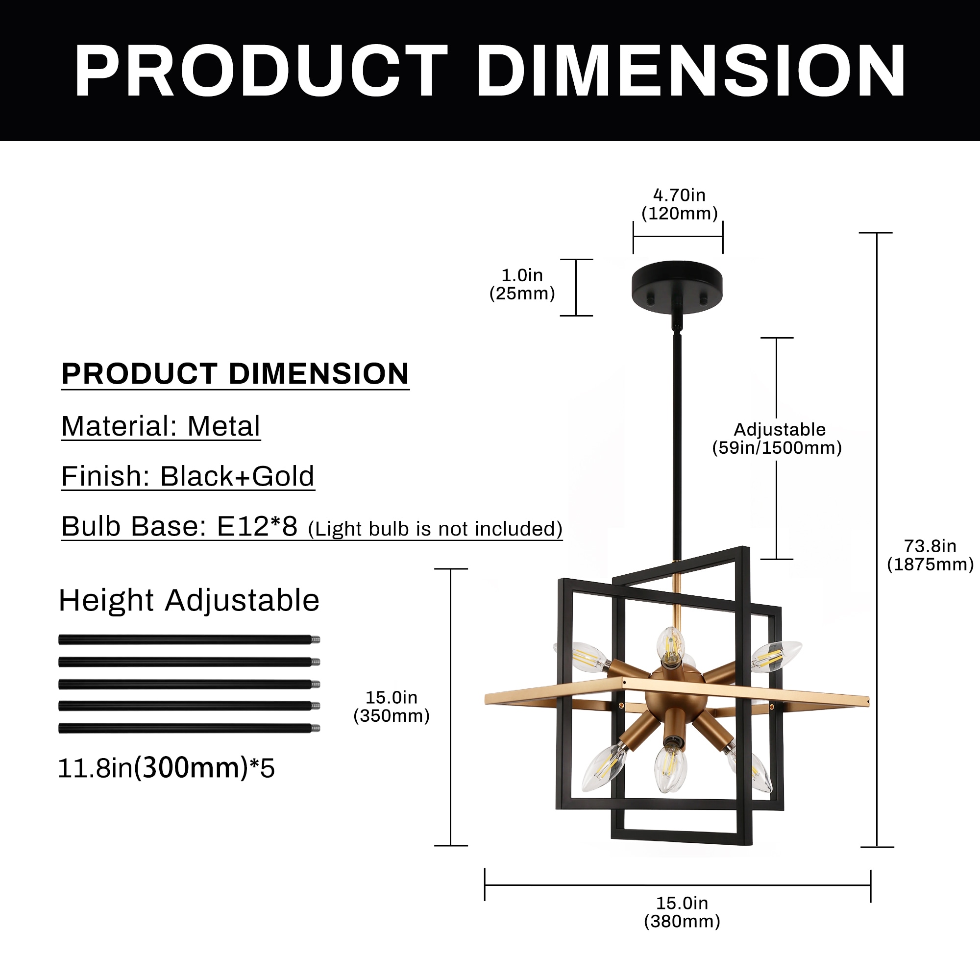 DORESshop LSC-OG-ZX16201HGD Pendant-Lights - View #5