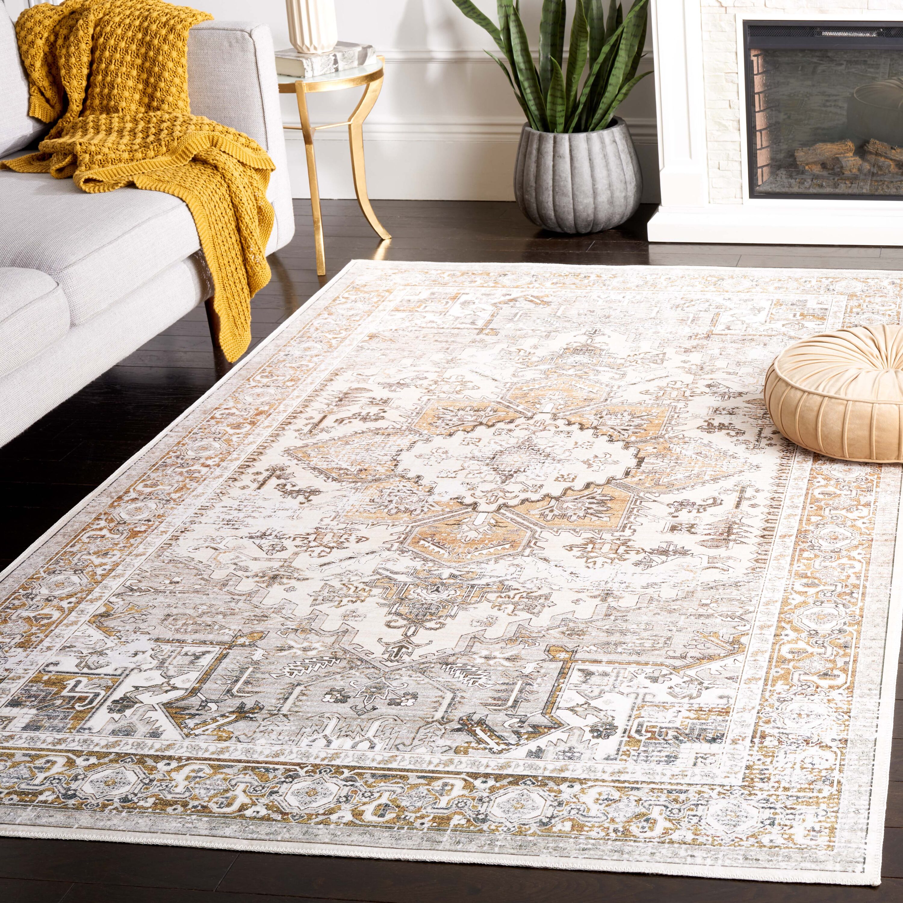 Arizona 116B Beige Gold 5ft x 8ft Traditional Rug