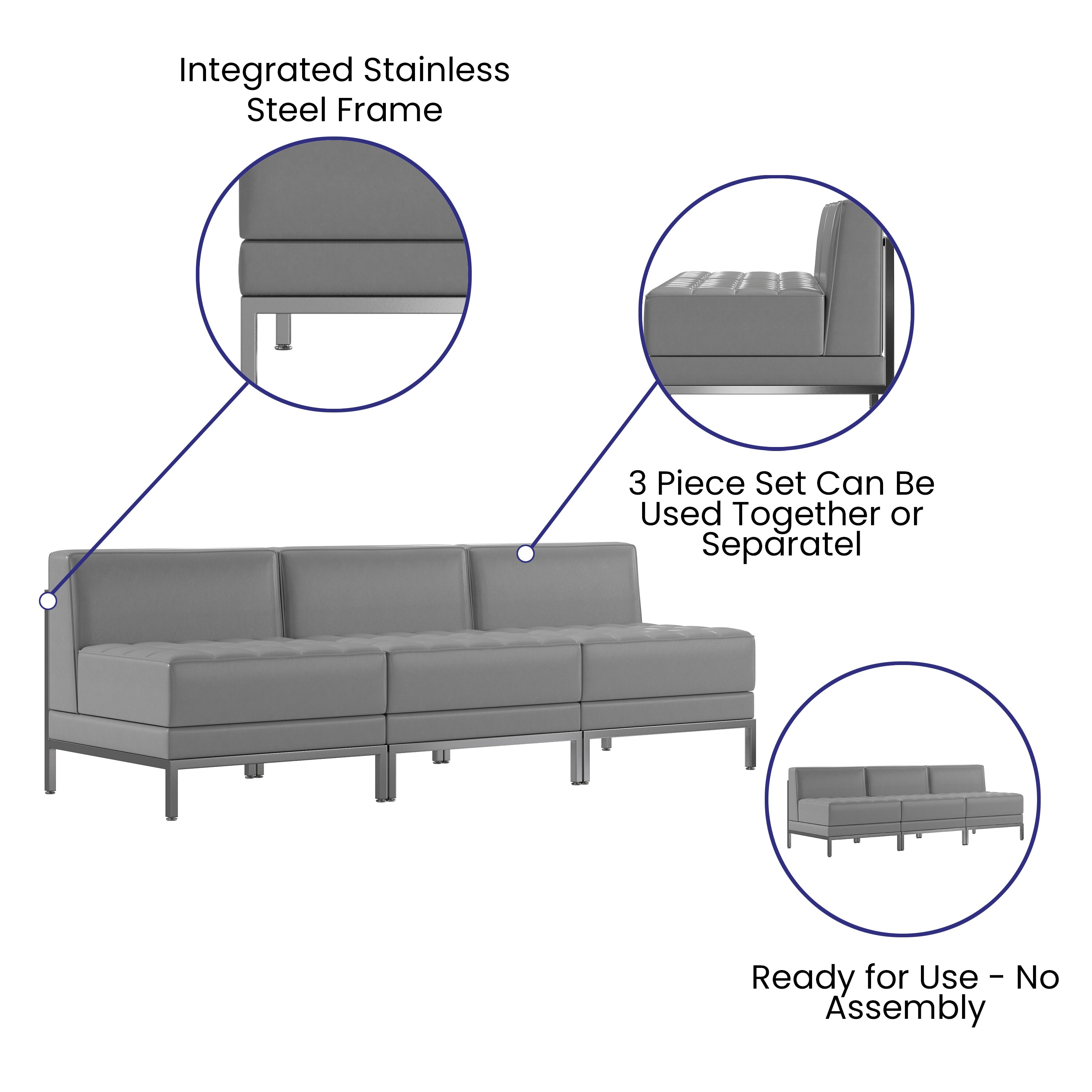 Emma + Oliver 889142618270 Sofas-Loveseats - View #3