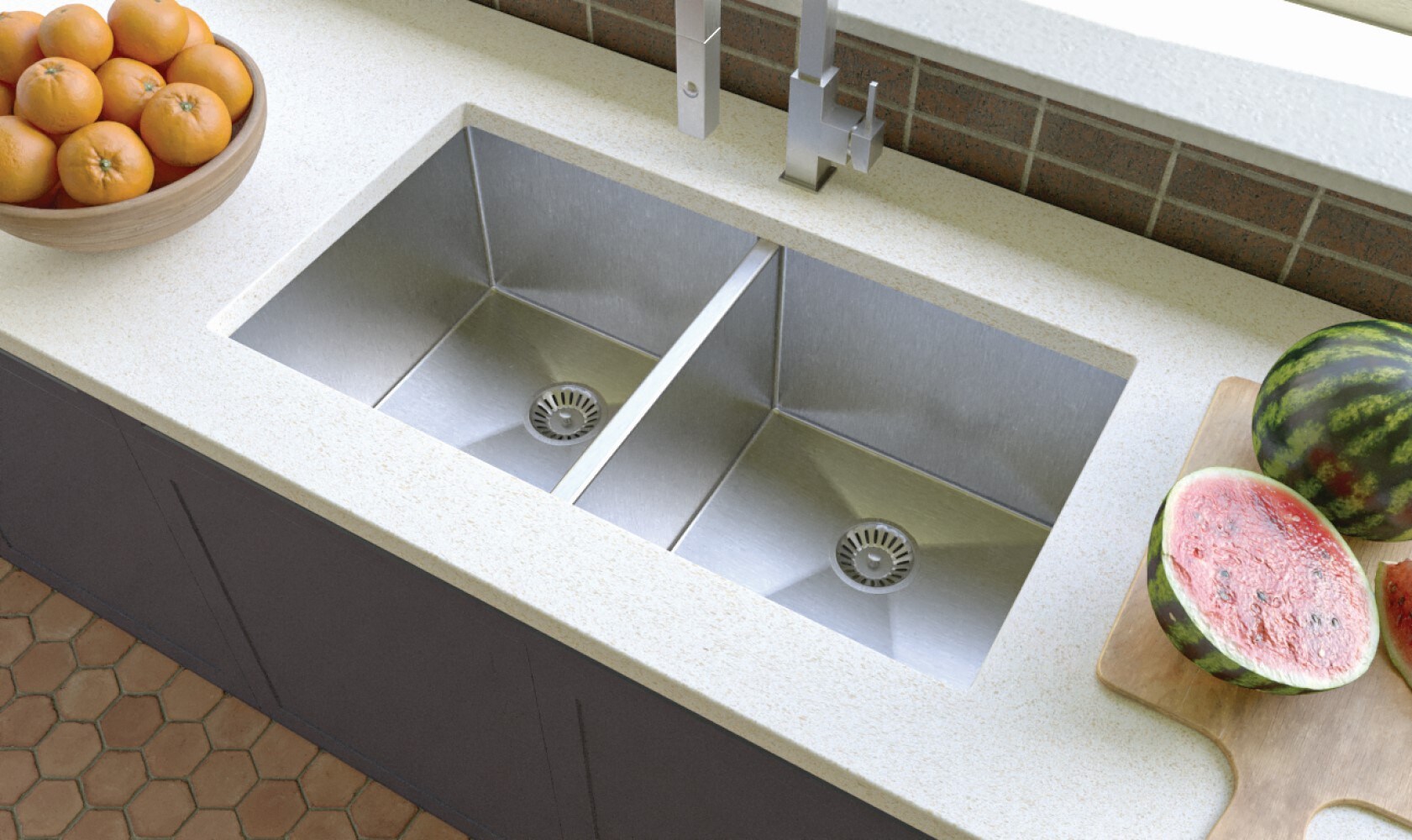 Valley Bath and Kitchen AGNES23218DB Kitchen-Sinks - View #5