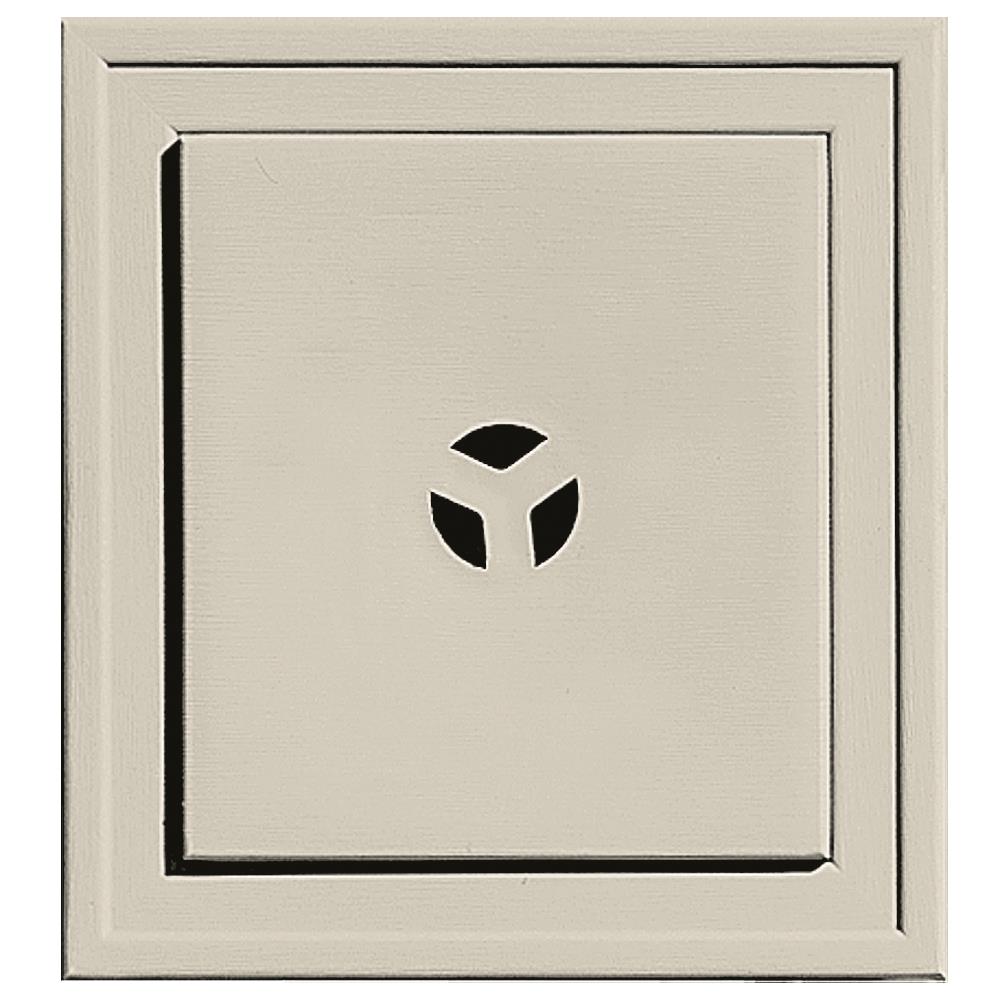 Builders Edge 130110003089 7.3125-in x 7.3125-in Champagne Vinyl Universal Mounting Block