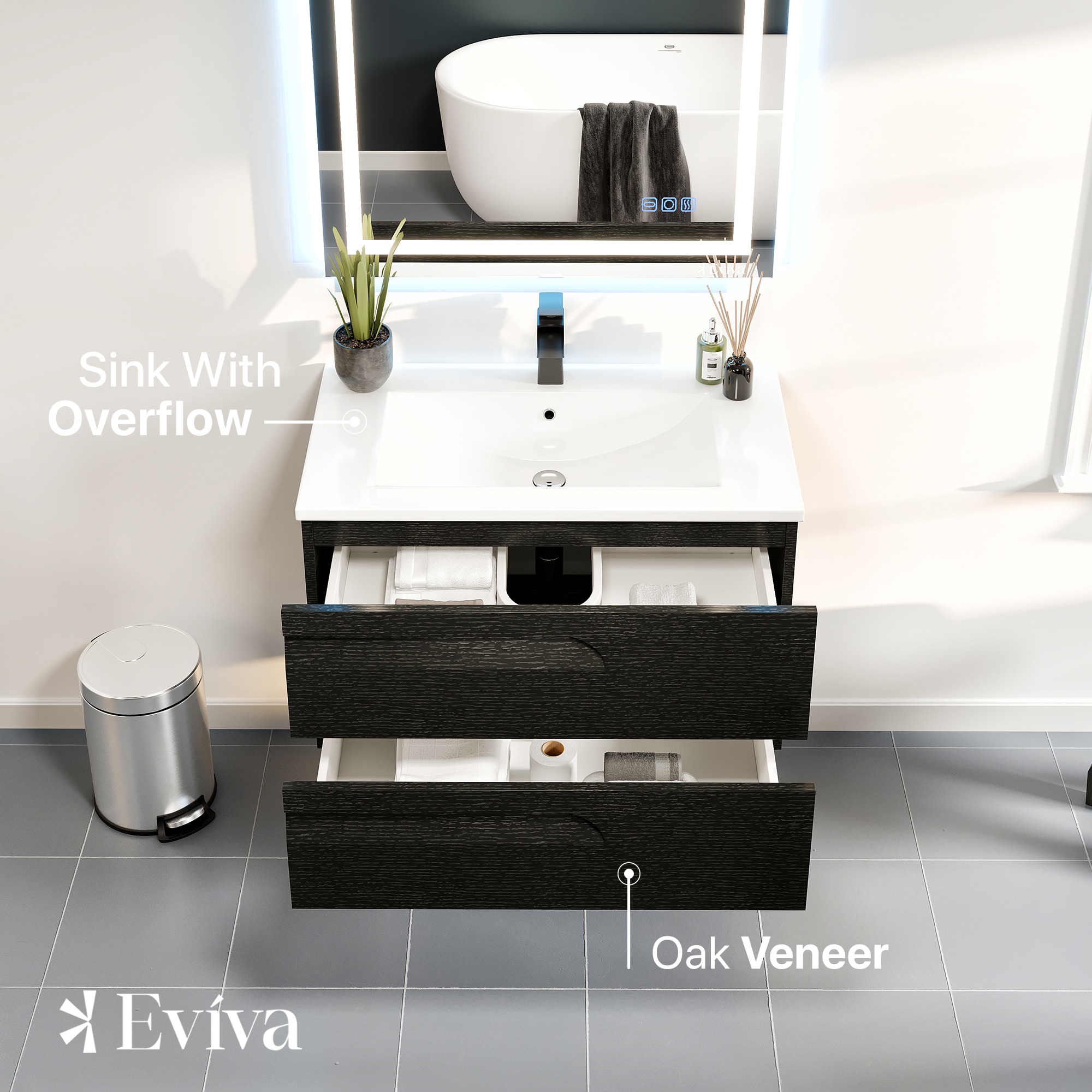 Eviva EVVN23-36BW-WM Bath-Vanity-Combo - View #3