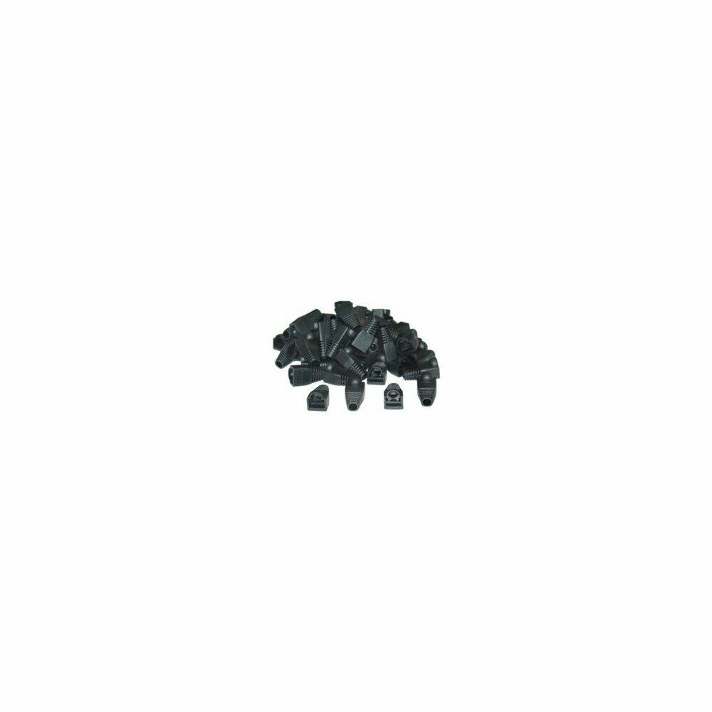  ZX9RTL51842 RJ45 Strain Relief Boots, Black, 50 Per Bag