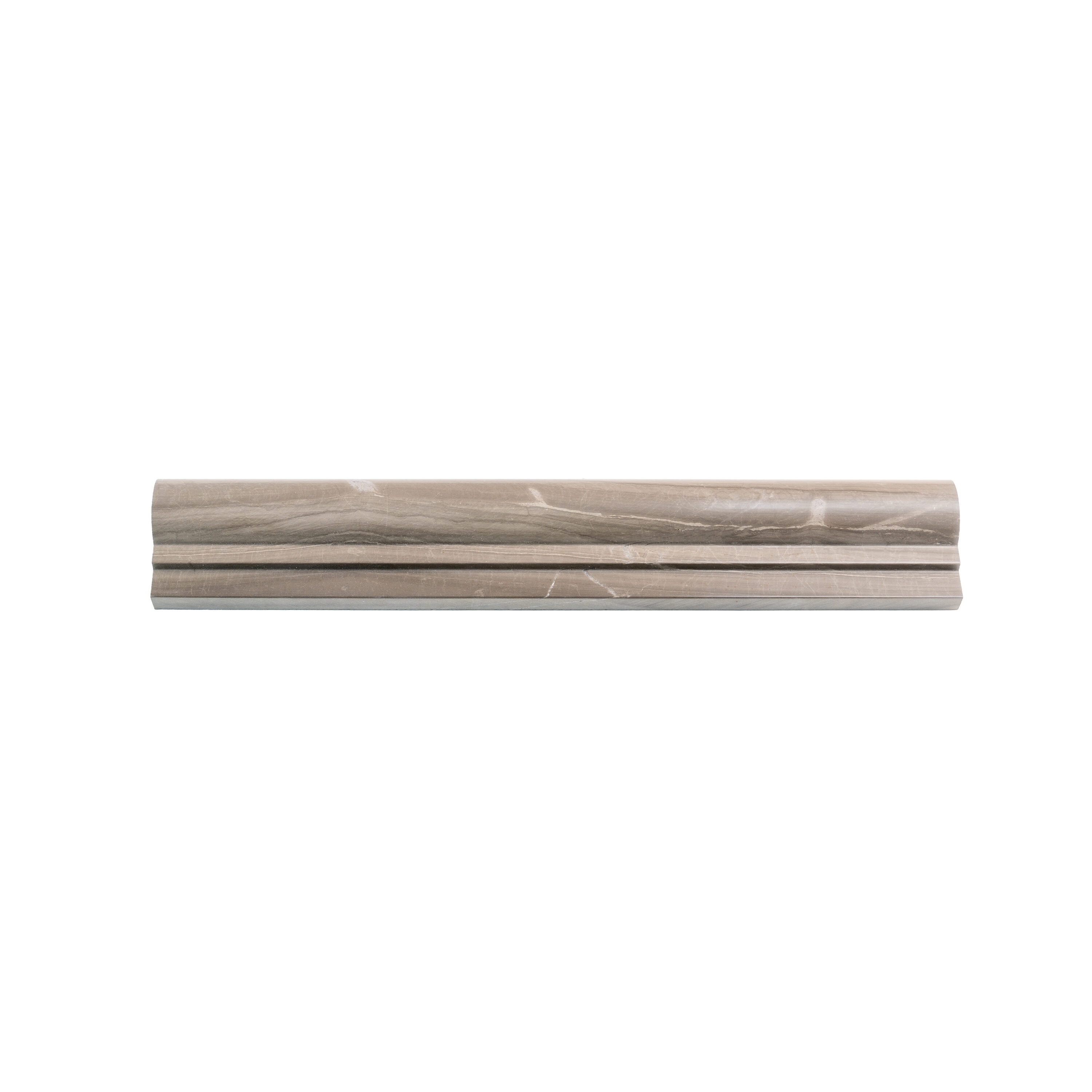 Apollo Tile APLMAG882PA Light Gray 2-in x 12-in Polished Marble Chair rail Tile ( 1.667-Sq. Feet / Carton ) 10 -Pack