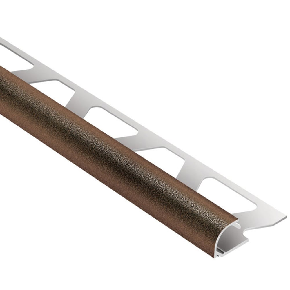 Schluter Systems RO100TSOB Rondec 0.375-in W x 98.5-in L Bronze textured color-coated aluminum Aluminum Bullnose Tile Edge Trim